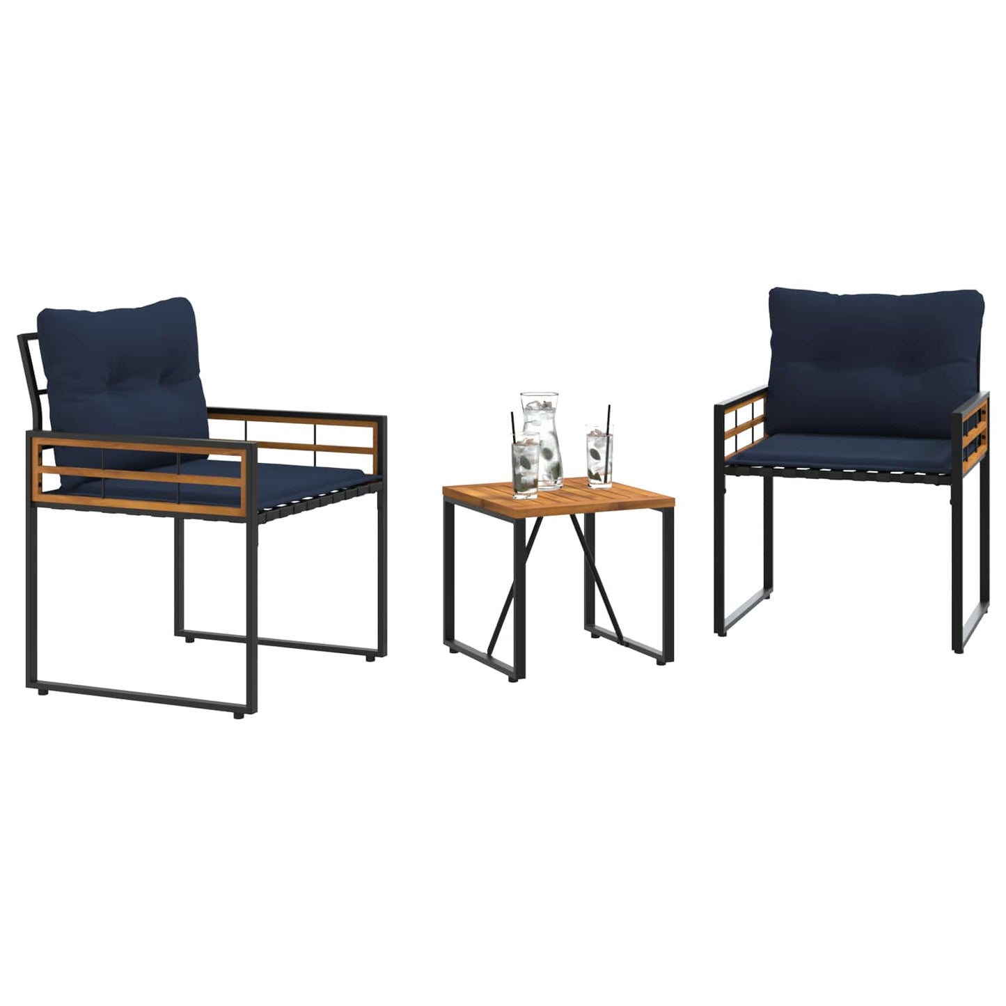 Buitenmeubelset met kussen 3 pcs Marineblauw is nu te koop bij PeponiXL, paradijselijk wonen!