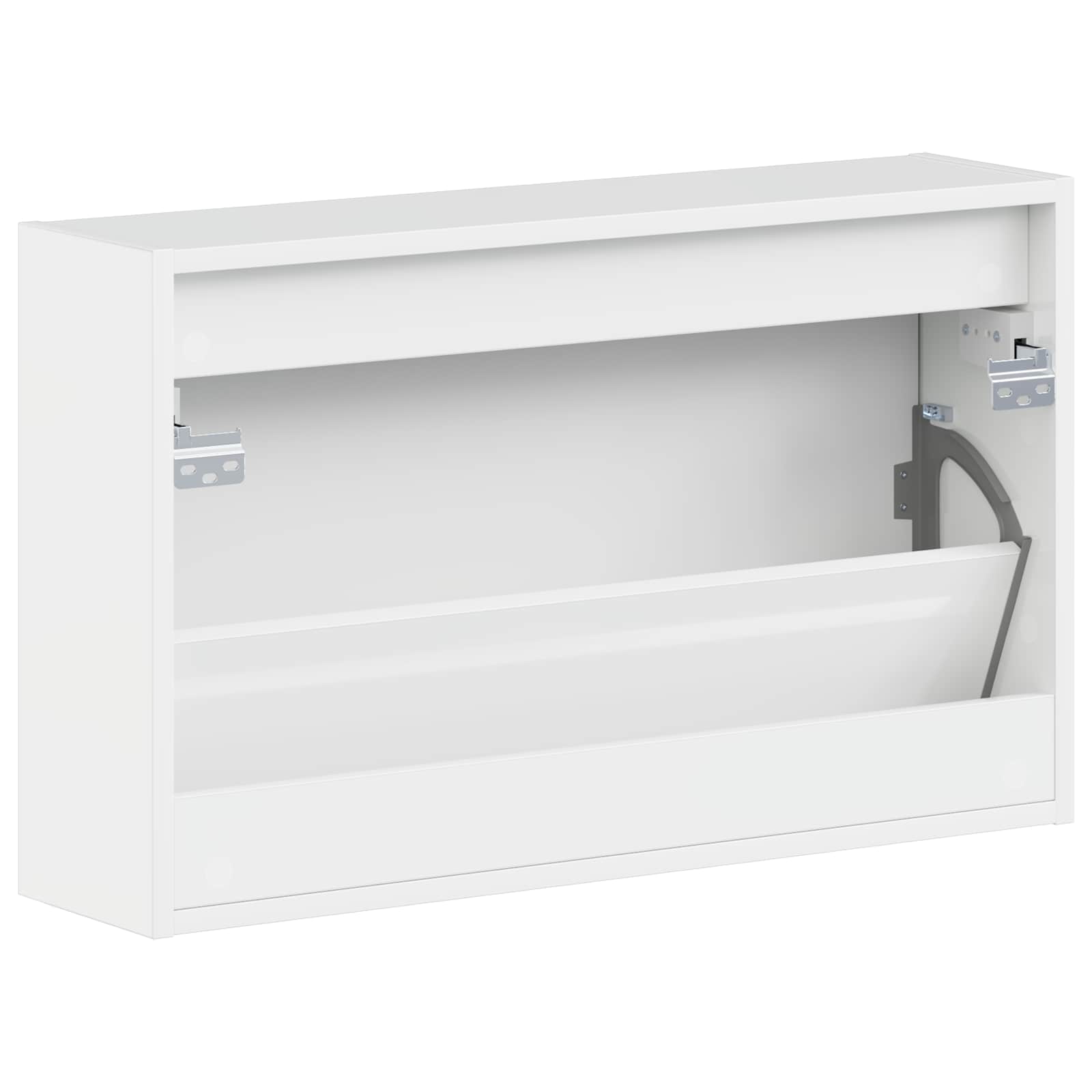 Wandgemonteerde Schoenkast HOORN 71 x 17 x 43 cm Bewerkt hout is nu te koop bij PeponiXL, paradijselijk wonen!