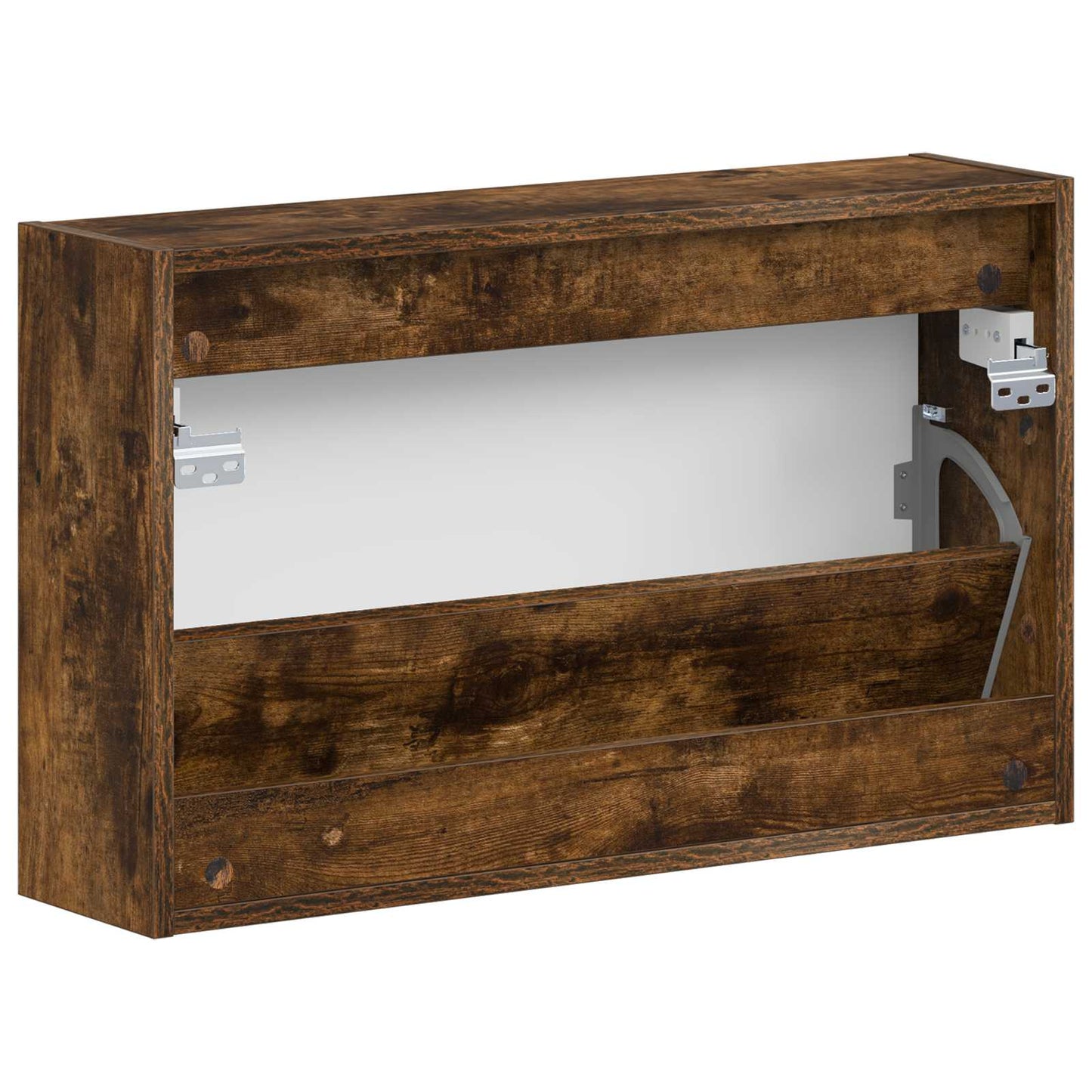 Wandgemonteerde Schoenkast HOORN 71 x 17 x 43 cm Bewerkt hout is nu te koop bij PeponiXL, paradijselijk wonen!