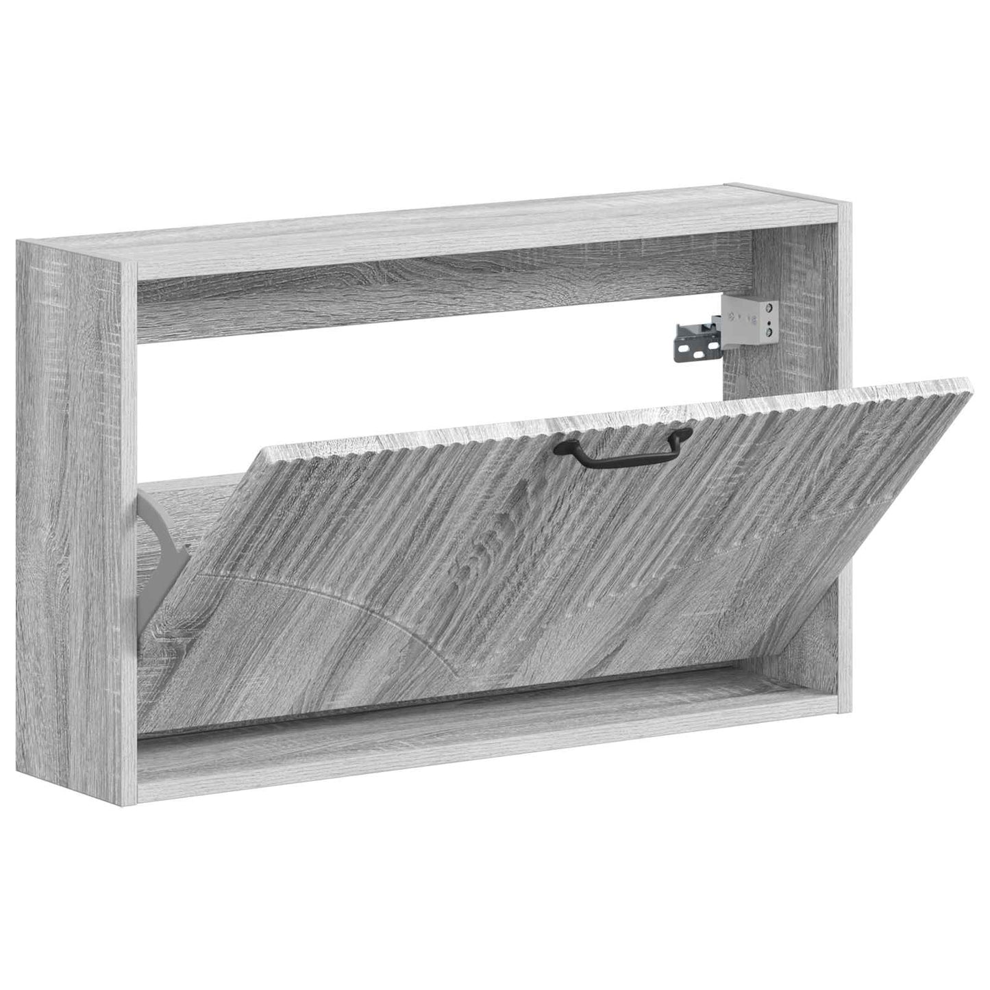 Wandgemonteerde Schoenkast HOORN 71 x 17 x 43 cm Bewerkt hout is nu te koop bij PeponiXL, paradijselijk wonen!