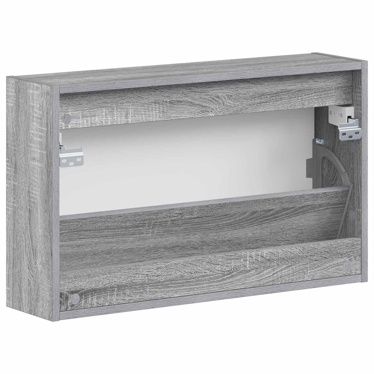 Wandgemonteerde Schoenkast HOORN 71 x 17 x 43 cm Bewerkt hout is nu te koop bij PeponiXL, paradijselijk wonen!