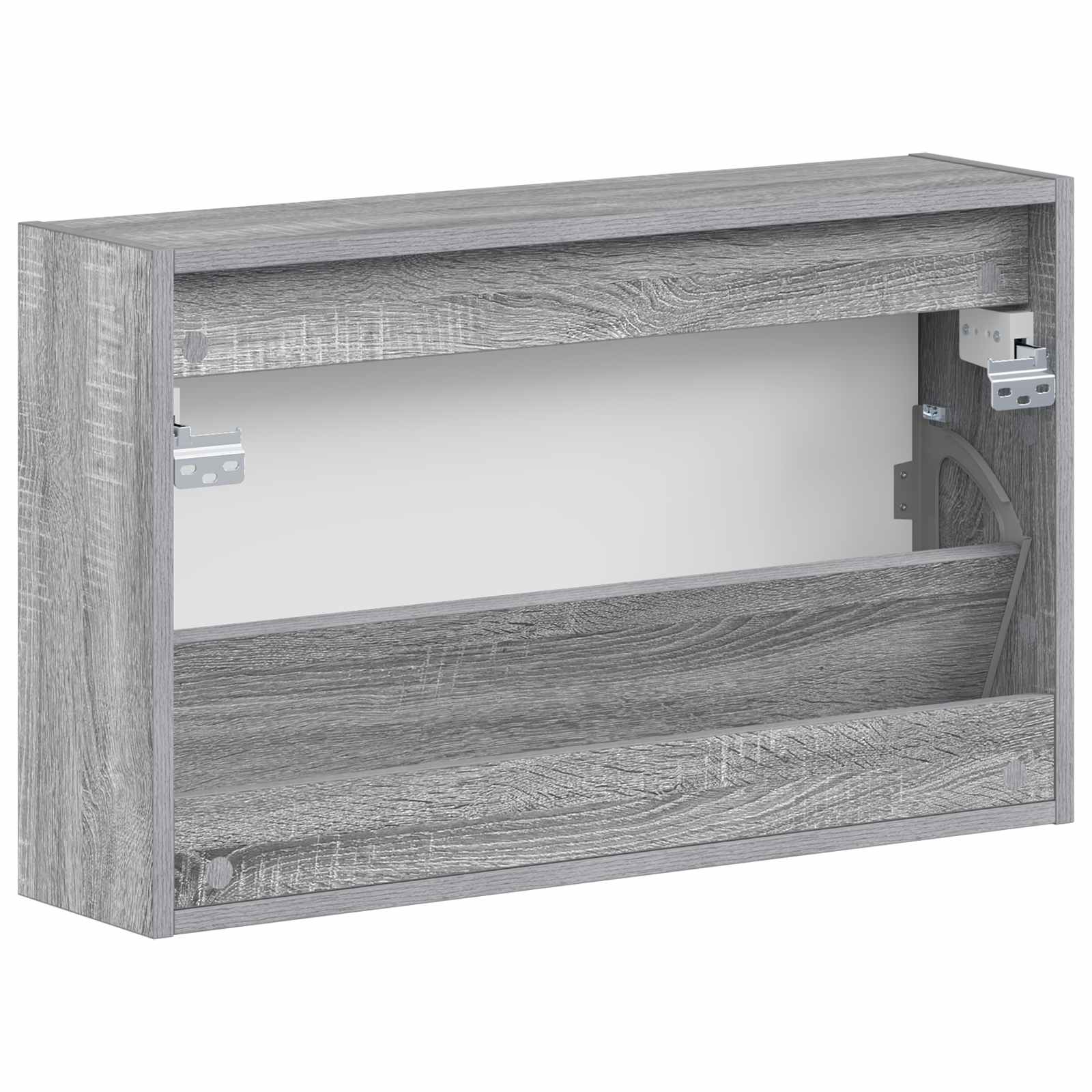 Wandgemonteerde Schoenkast HOORN 71 x 17 x 43 cm Bewerkt hout is nu te koop bij PeponiXL, paradijselijk wonen!
