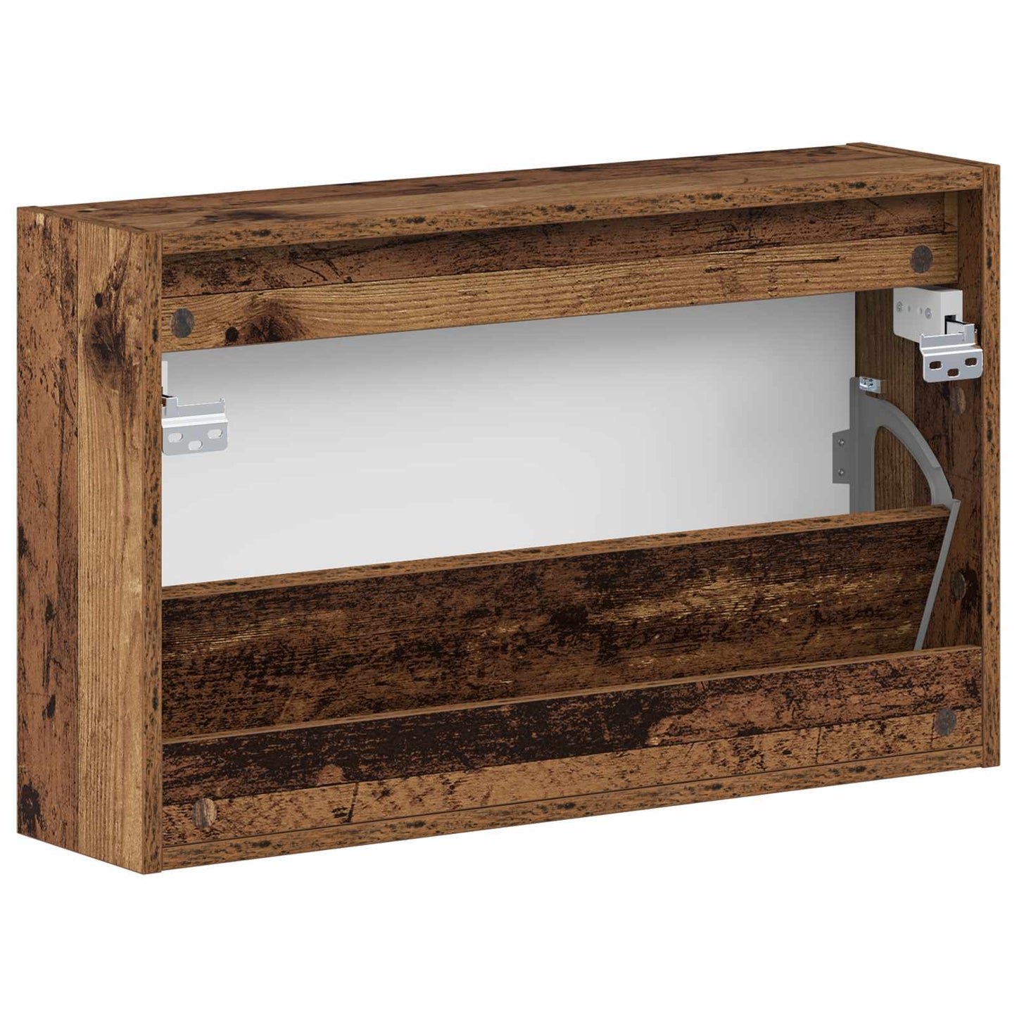 Wandgemonteerde Schoenkast HOORN 71 x 17 x 43 cm Bewerkt hout is nu te koop bij PeponiXL, paradijselijk wonen!
