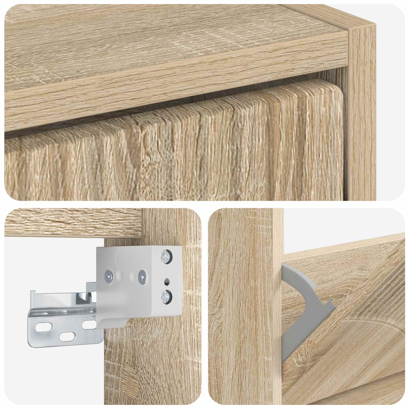 Wandgemonteerde Schoenkast HOORN 71 x 17 x 86 cm Bewerkt hout is nu te koop bij PeponiXL, paradijselijk wonen!