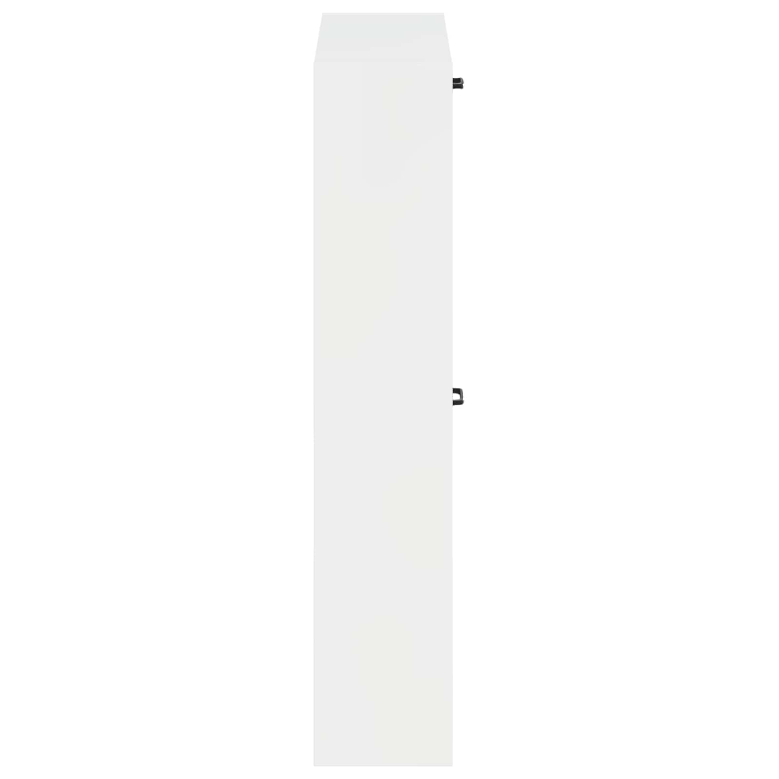 Wandgemonteerde Schoenkast HOORN 71 x 17 x 86 cm Bewerkt hout is nu te koop bij PeponiXL, paradijselijk wonen!