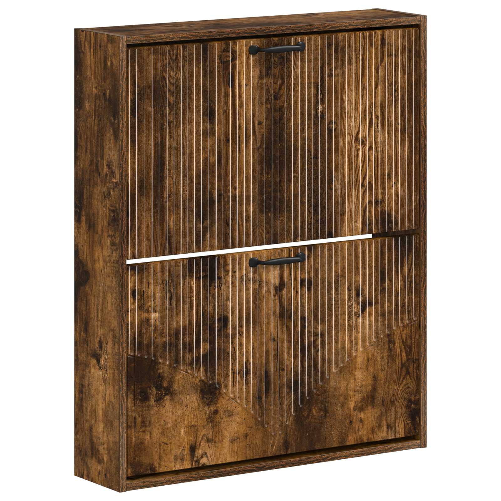 Wandgemonteerde Schoenkast HOORN 71 x 17 x 86 cm Bewerkt hout is nu te koop bij PeponiXL, paradijselijk wonen!