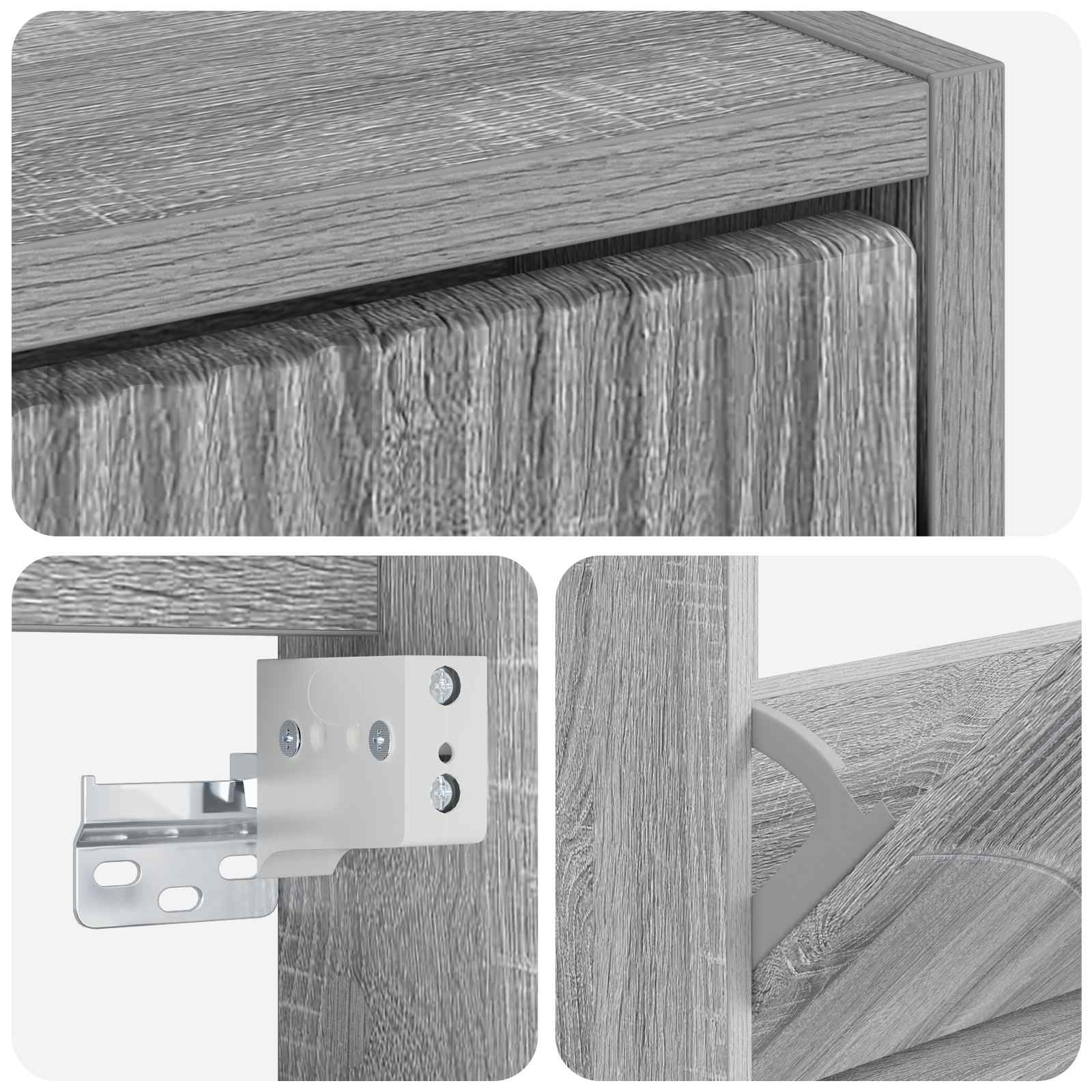 Wandgemonteerde Schoenkast HOORN 71 x 17 x 86 cm Bewerkt hout is nu te koop bij PeponiXL, paradijselijk wonen!