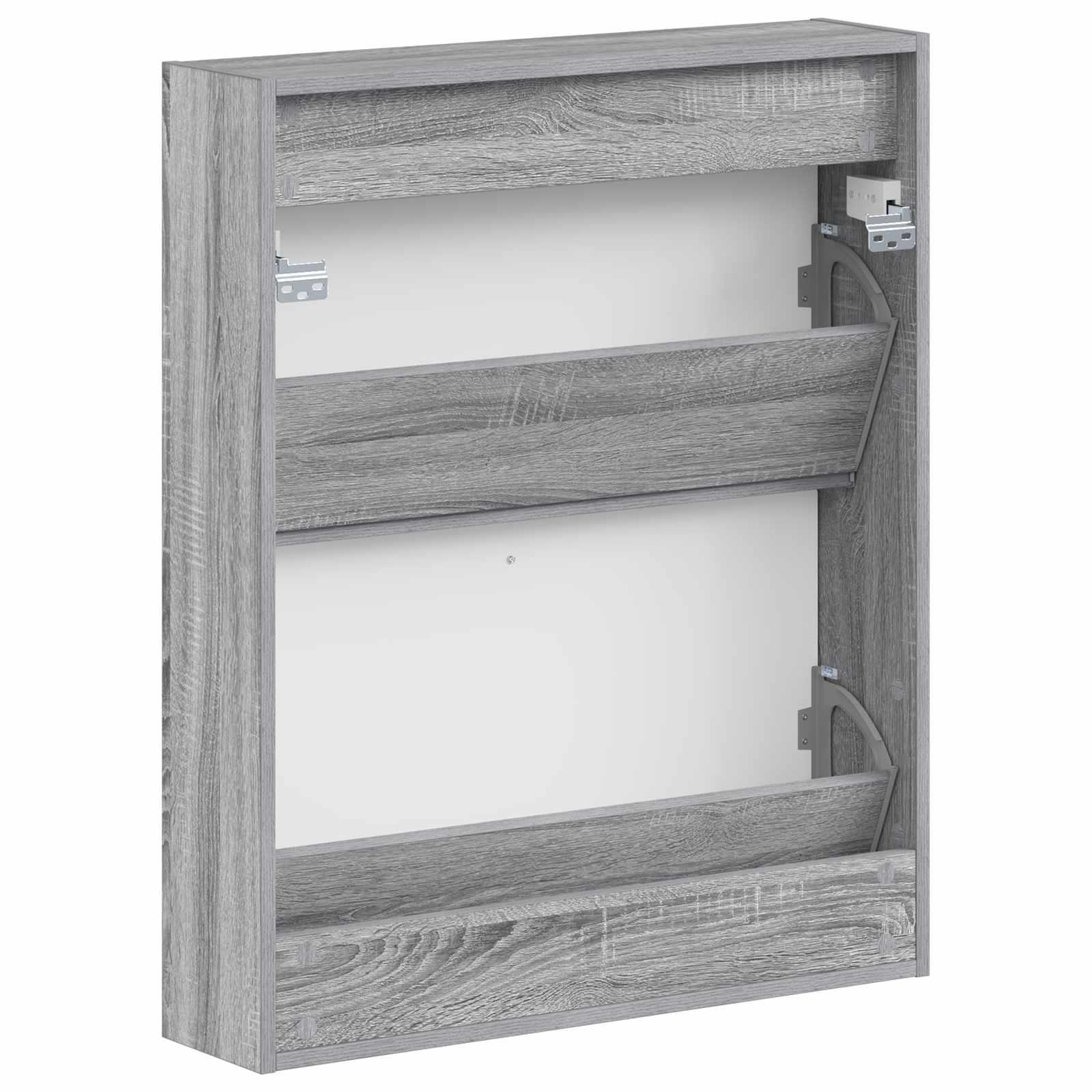 Wandgemonteerde Schoenkast HOORN 71 x 17 x 86 cm Bewerkt hout is nu te koop bij PeponiXL, paradijselijk wonen!