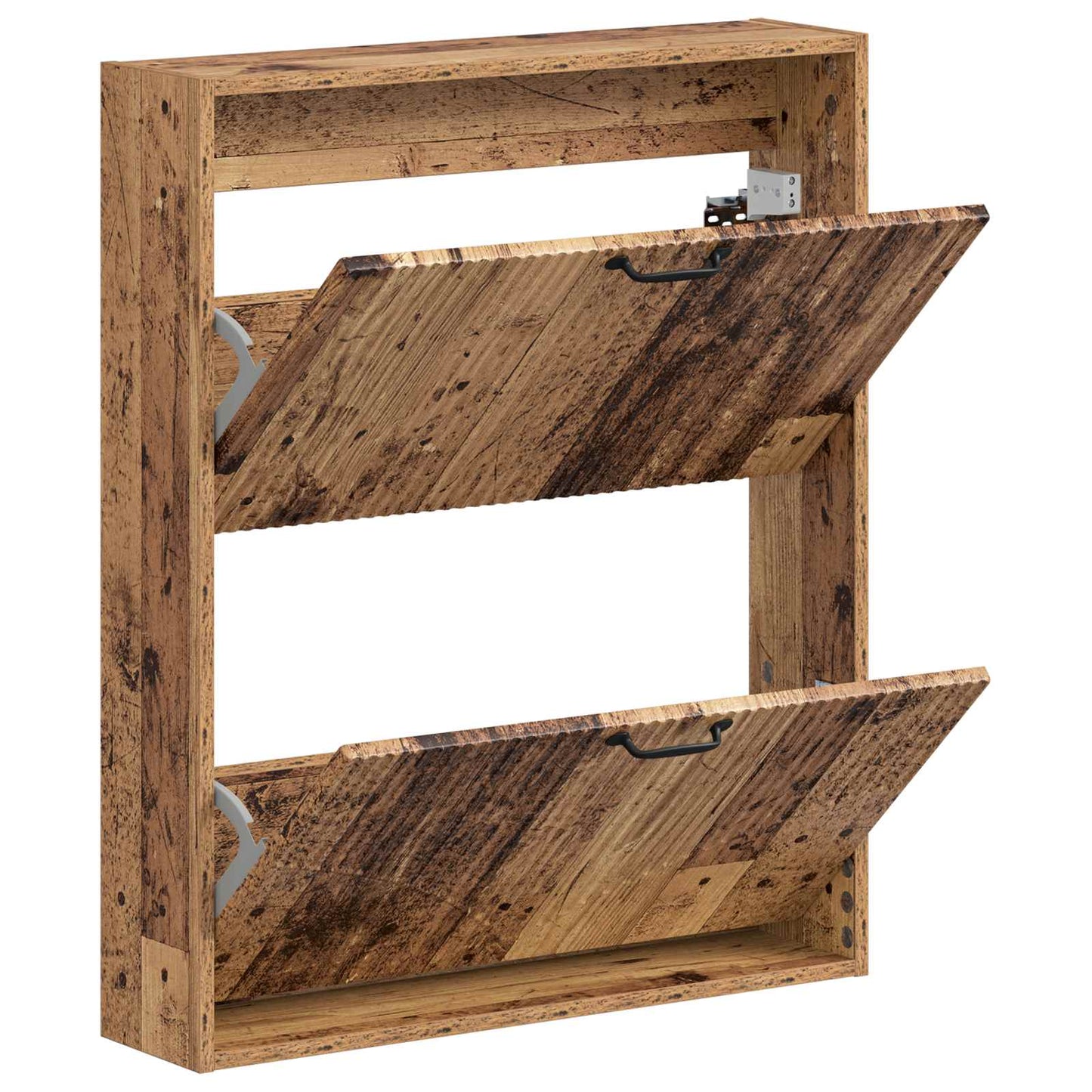 Wandgemonteerde Schoenkast HOORN 71 x 17 x 86 cm Bewerkt hout is nu te koop bij PeponiXL, paradijselijk wonen!