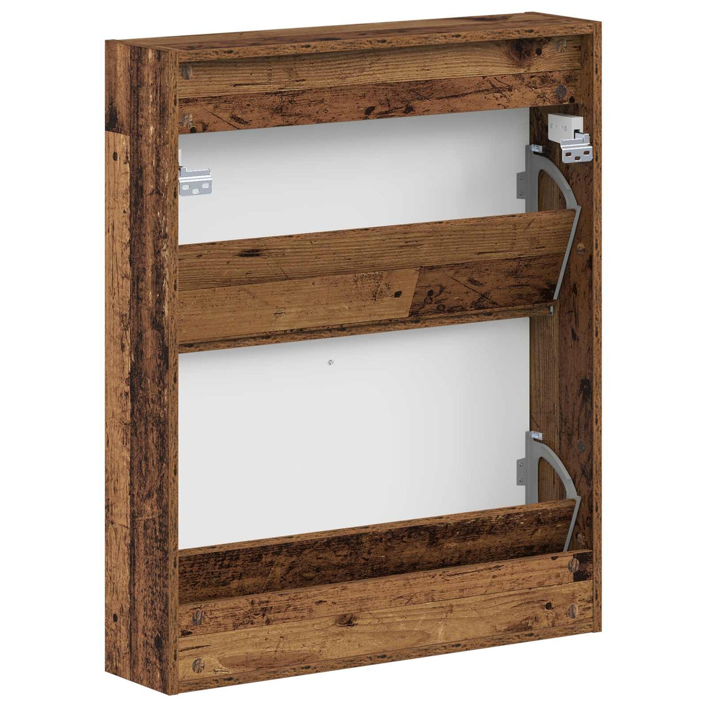 Wandgemonteerde Schoenkast HOORN 71 x 17 x 86 cm Bewerkt hout is nu te koop bij PeponiXL, paradijselijk wonen!