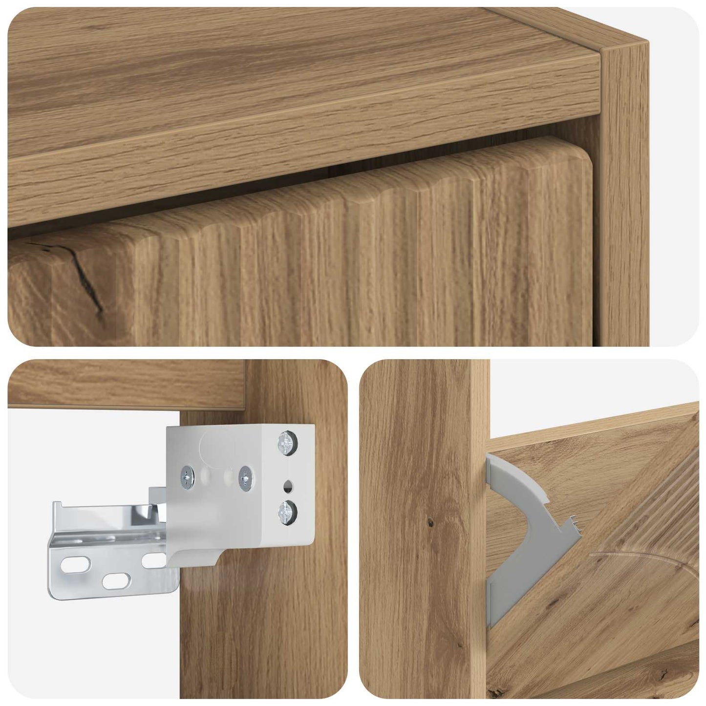 Wandgemonteerde Schoenkast HOORN 71 x 17 x 86 cm Bewerkt hout is nu te koop bij PeponiXL, paradijselijk wonen!