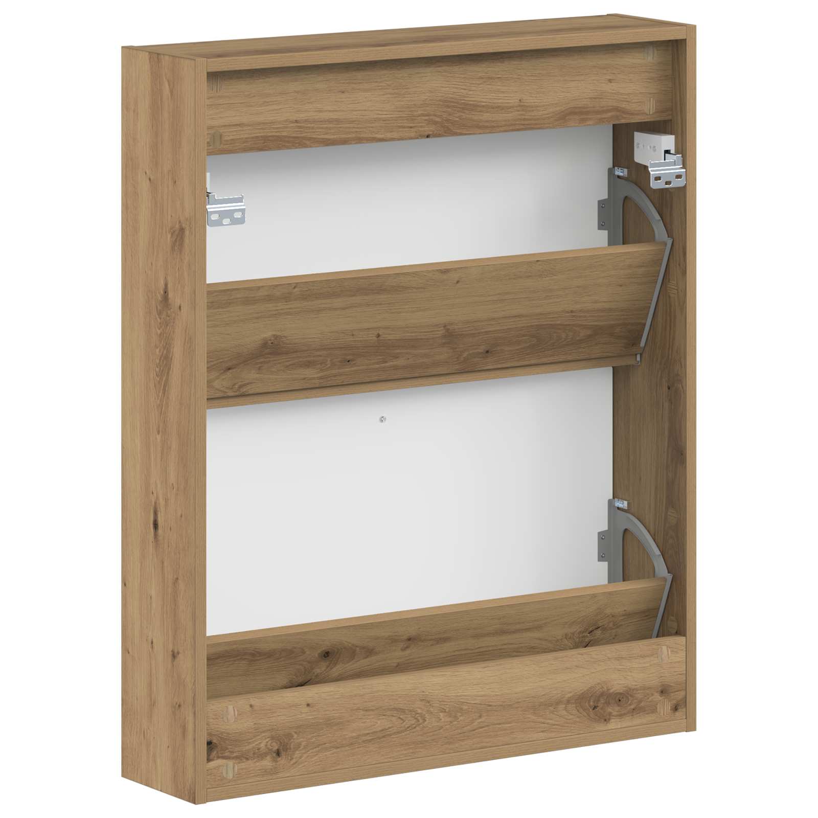 Wandgemonteerde Schoenkast HOORN 71 x 17 x 86 cm Bewerkt hout is nu te koop bij PeponiXL, paradijselijk wonen!