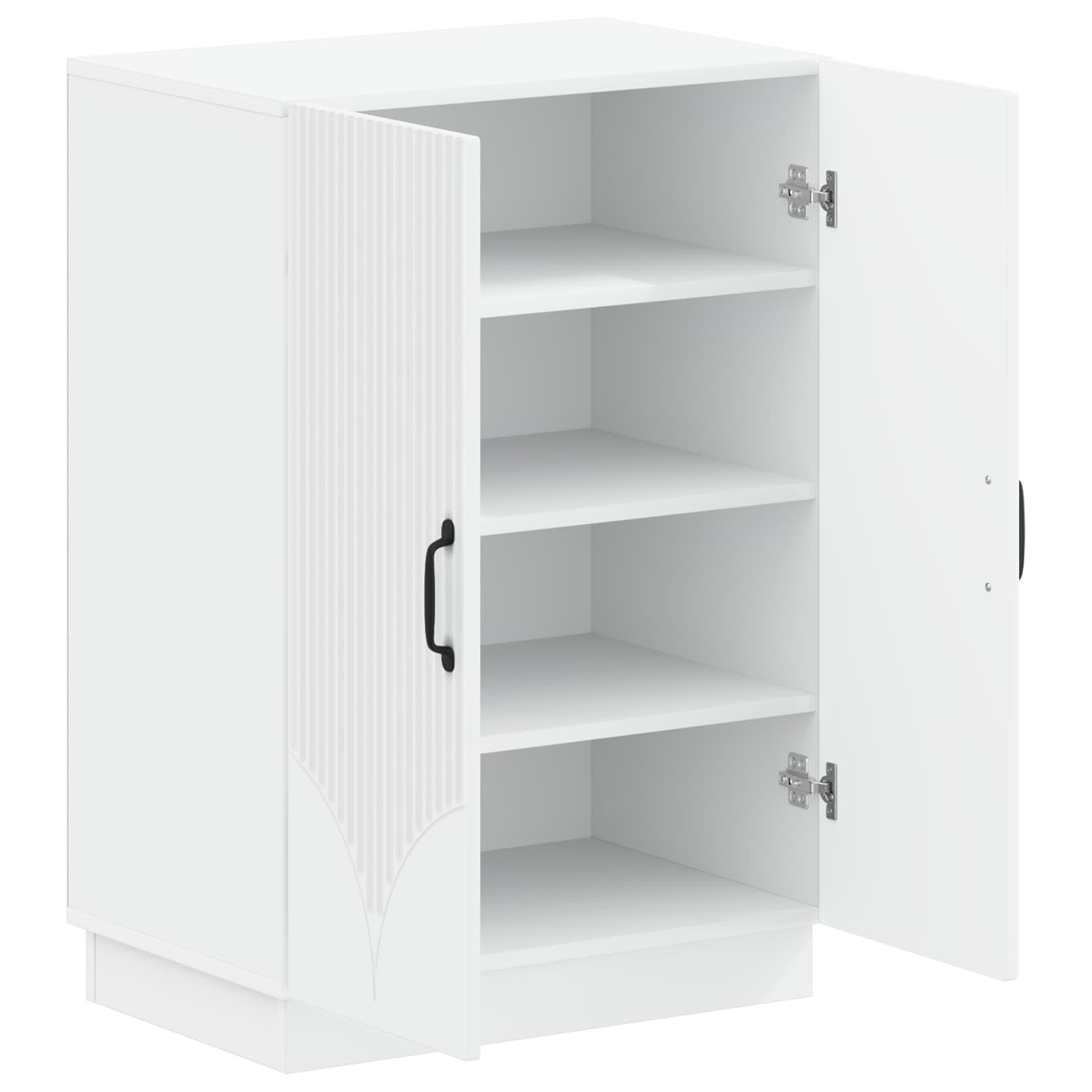 Schoenenkast HOORN 59,5 x 39,5 x 87 cm Bewerkt hout Wit is nu te koop bij PeponiXL, paradijselijk wonen!
