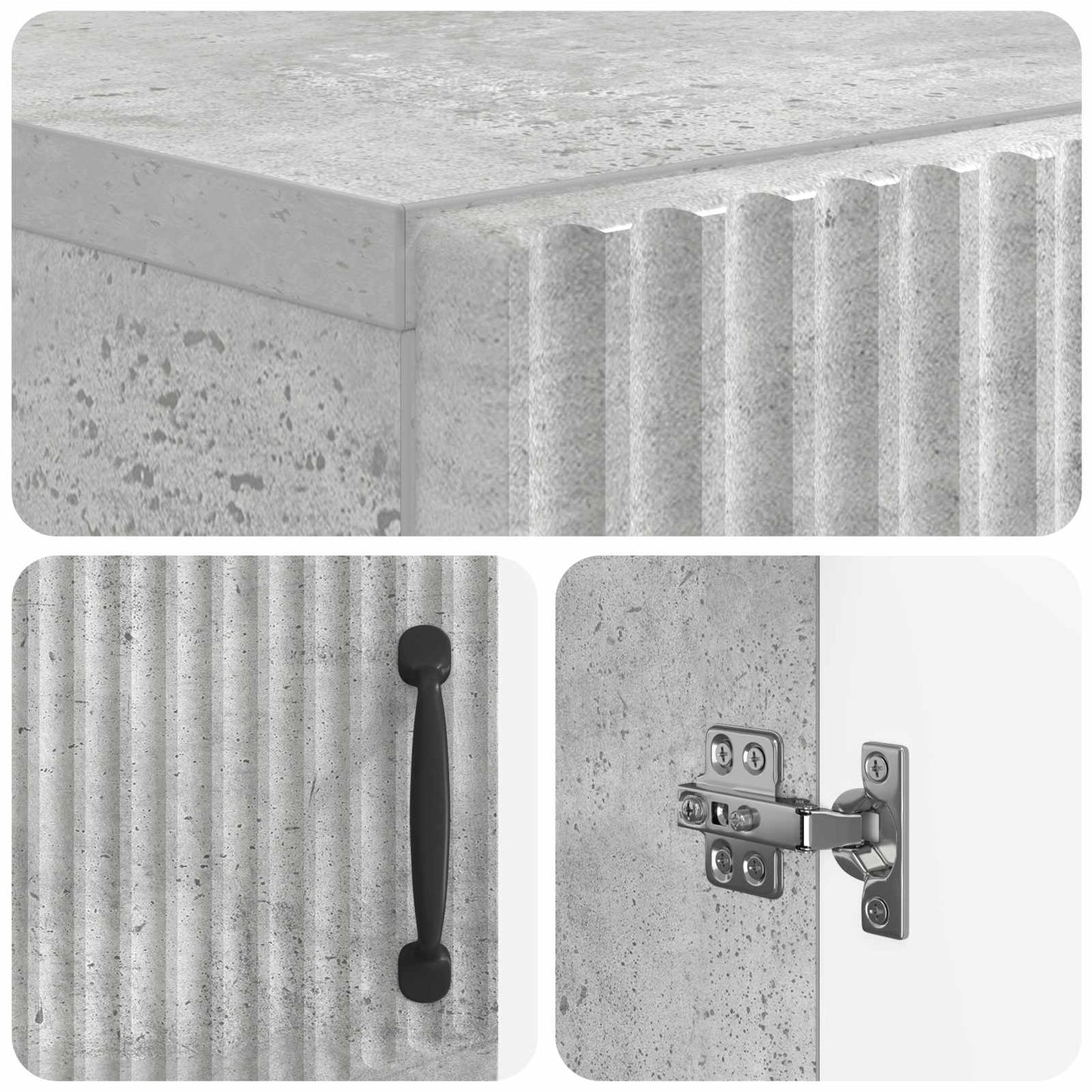 Schoenenkast HOORN 59,5 x 39,5 x 87 cm Bewerkt hout Betongrijs is nu te koop bij PeponiXL, paradijselijk wonen!