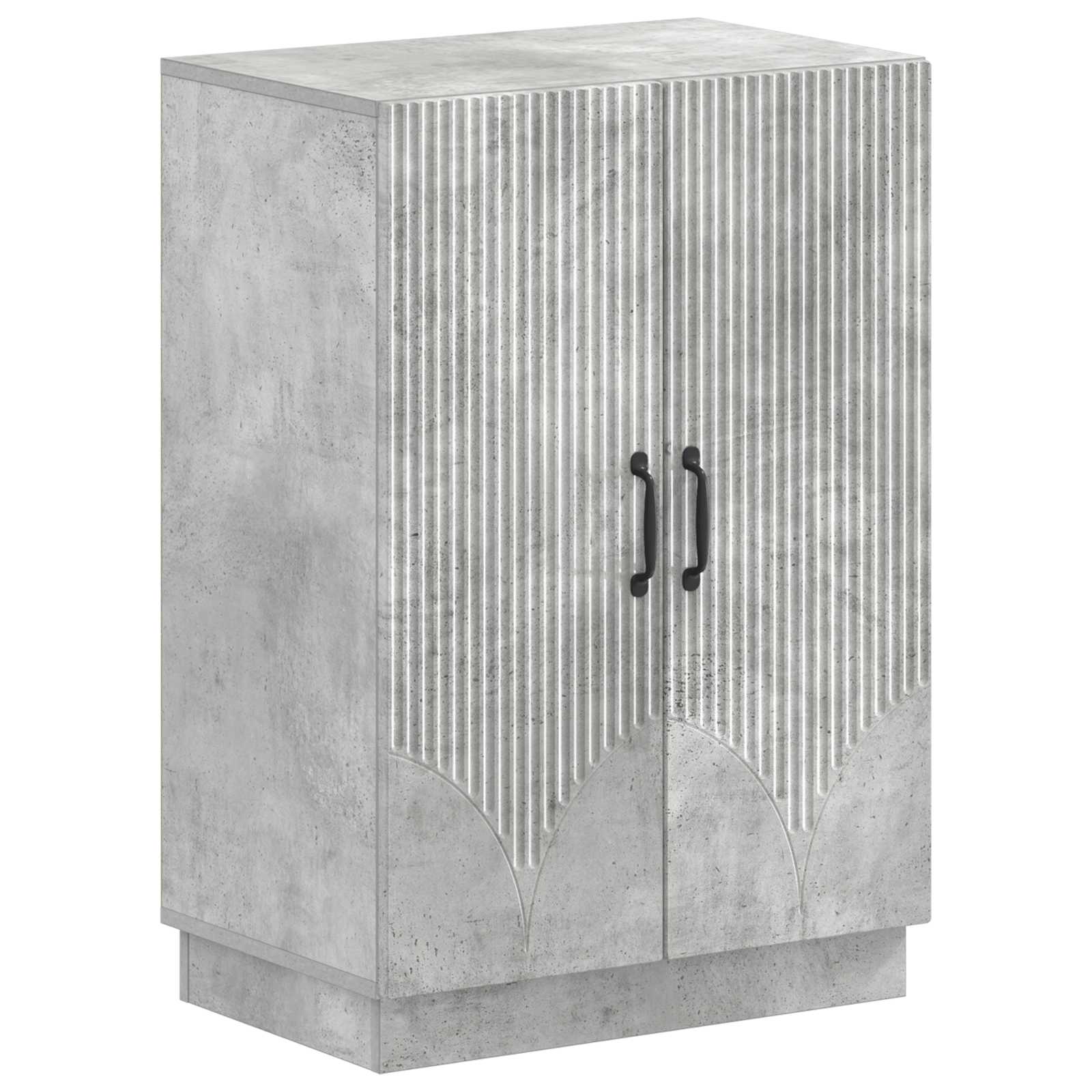 Schoenenkast HOORN 59,5 x 39,5 x 87 cm Bewerkt hout Betongrijs is nu te koop bij PeponiXL, paradijselijk wonen!
