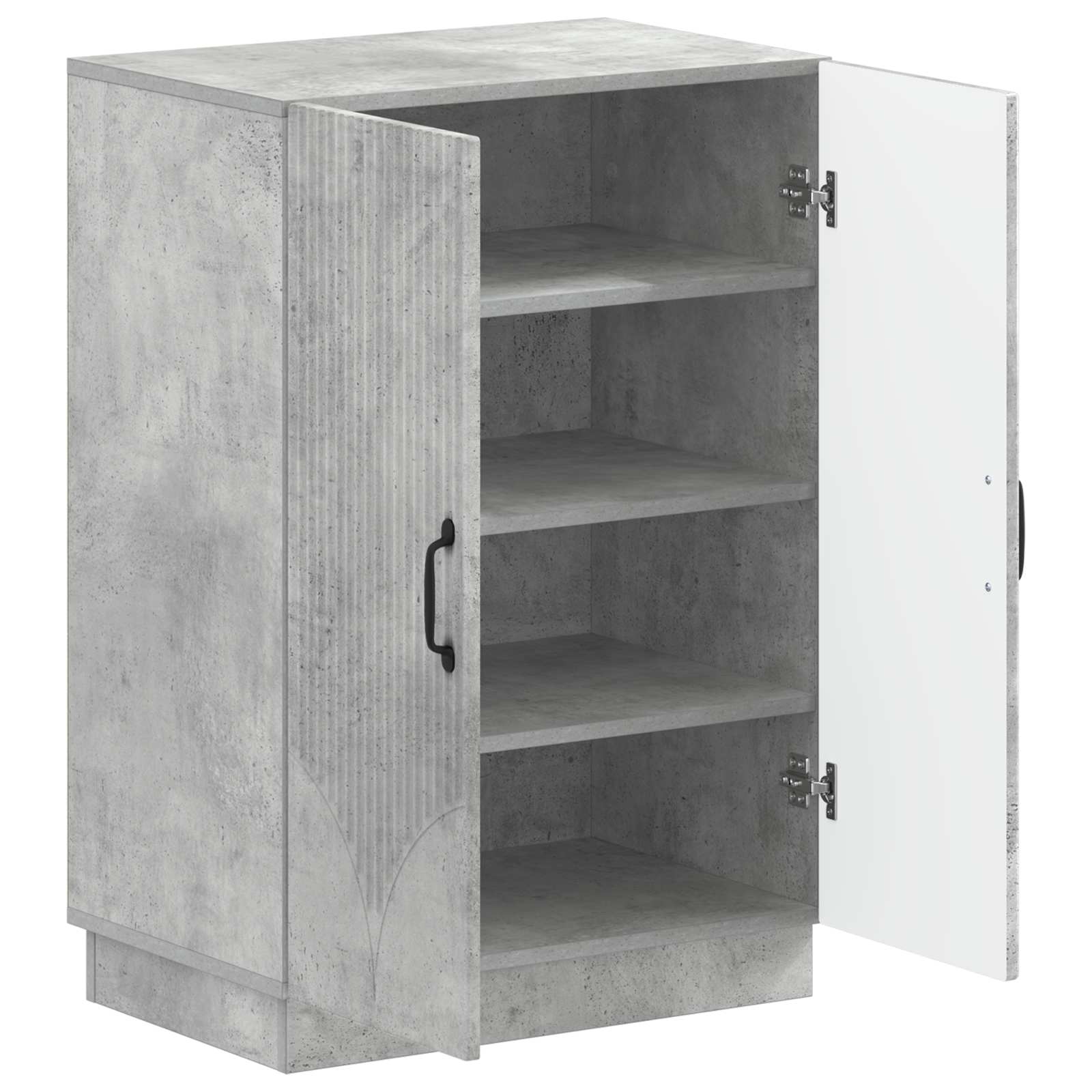Schoenenkast HOORN 59,5 x 39,5 x 87 cm Bewerkt hout Betongrijs is nu te koop bij PeponiXL, paradijselijk wonen!