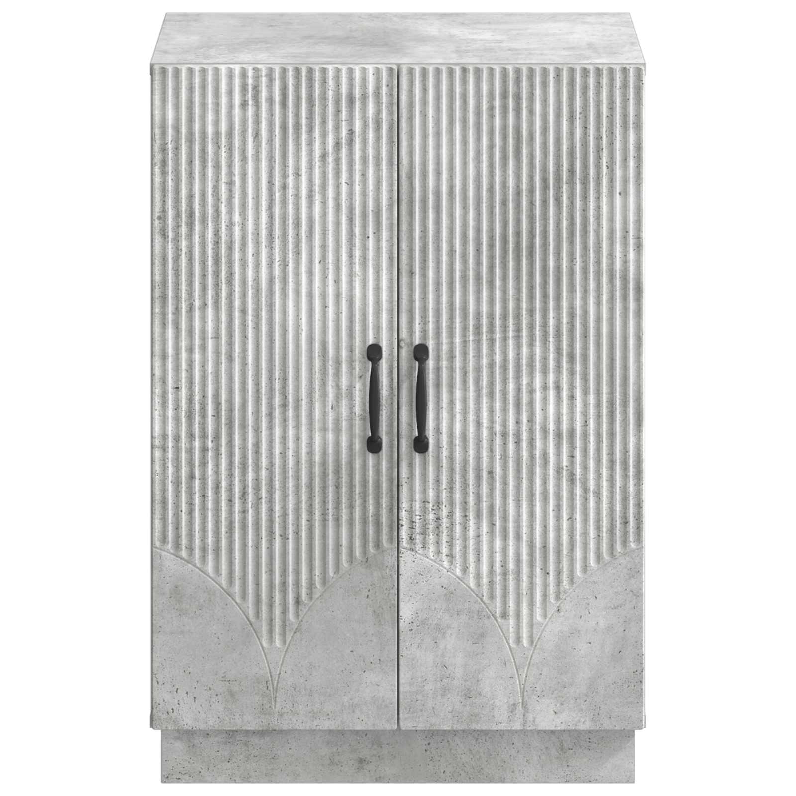 Schoenenkast HOORN 59,5 x 39,5 x 87 cm Bewerkt hout Betongrijs is nu te koop bij PeponiXL, paradijselijk wonen!