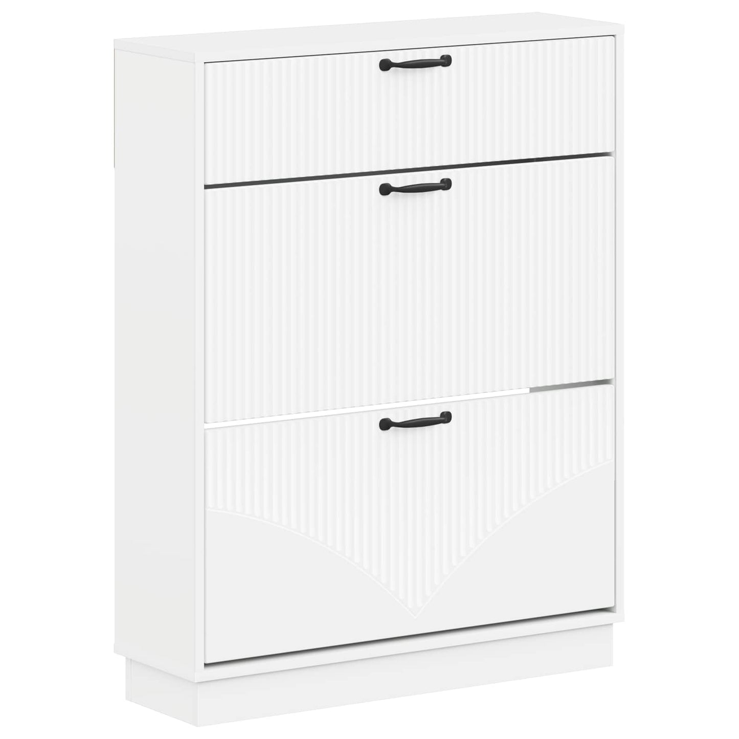 Schoenenkast HOORN 78 x 24 x 100 cm Bewerkt hout Wit is nu te koop bij PeponiXL, paradijselijk wonen!