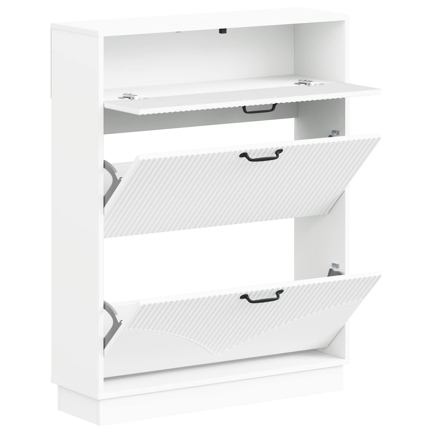 Schoenenkast HOORN 78 x 24 x 100 cm Bewerkt hout Wit is nu te koop bij PeponiXL, paradijselijk wonen!