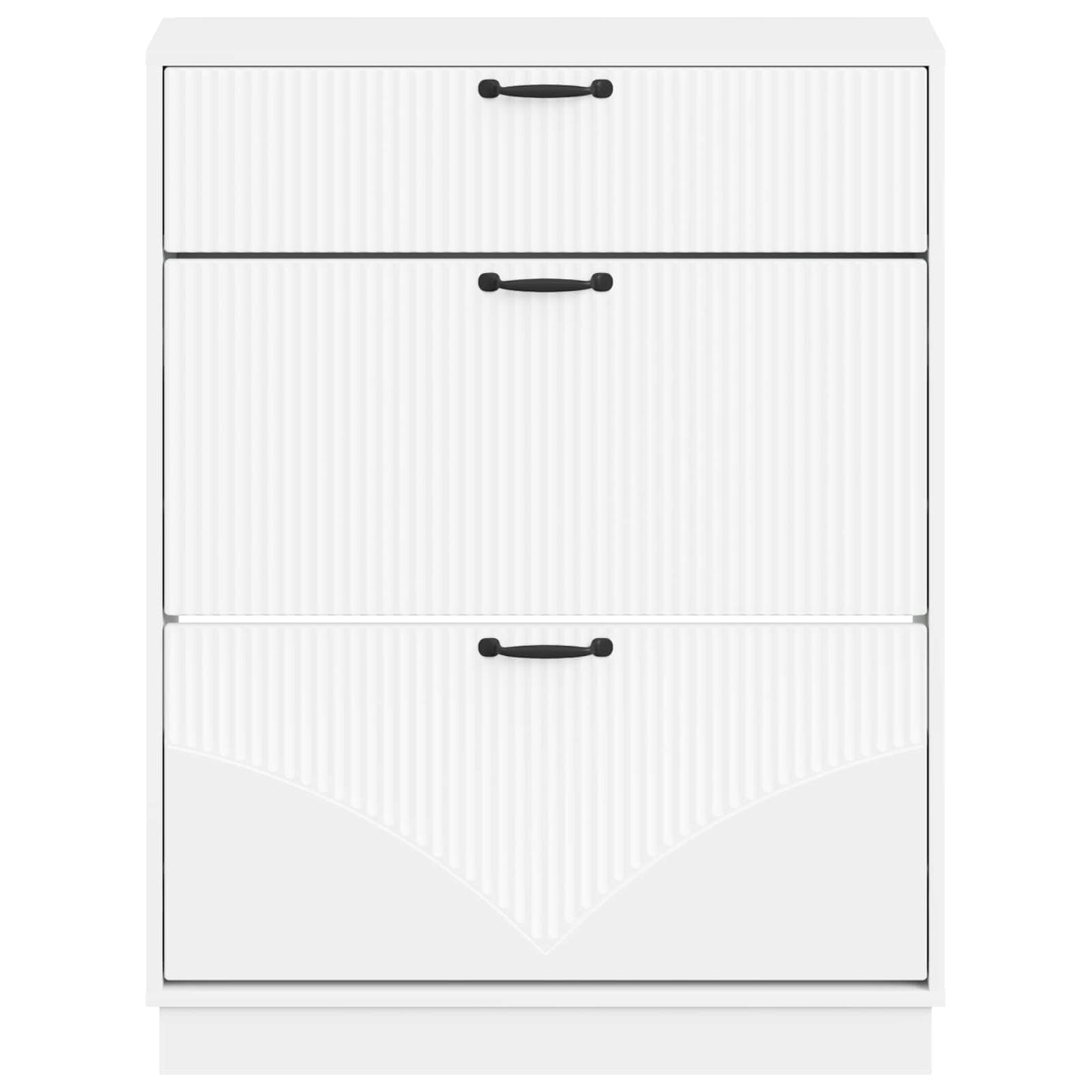 Schoenenkast HOORN 78 x 24 x 100 cm Bewerkt hout Wit is nu te koop bij PeponiXL, paradijselijk wonen!