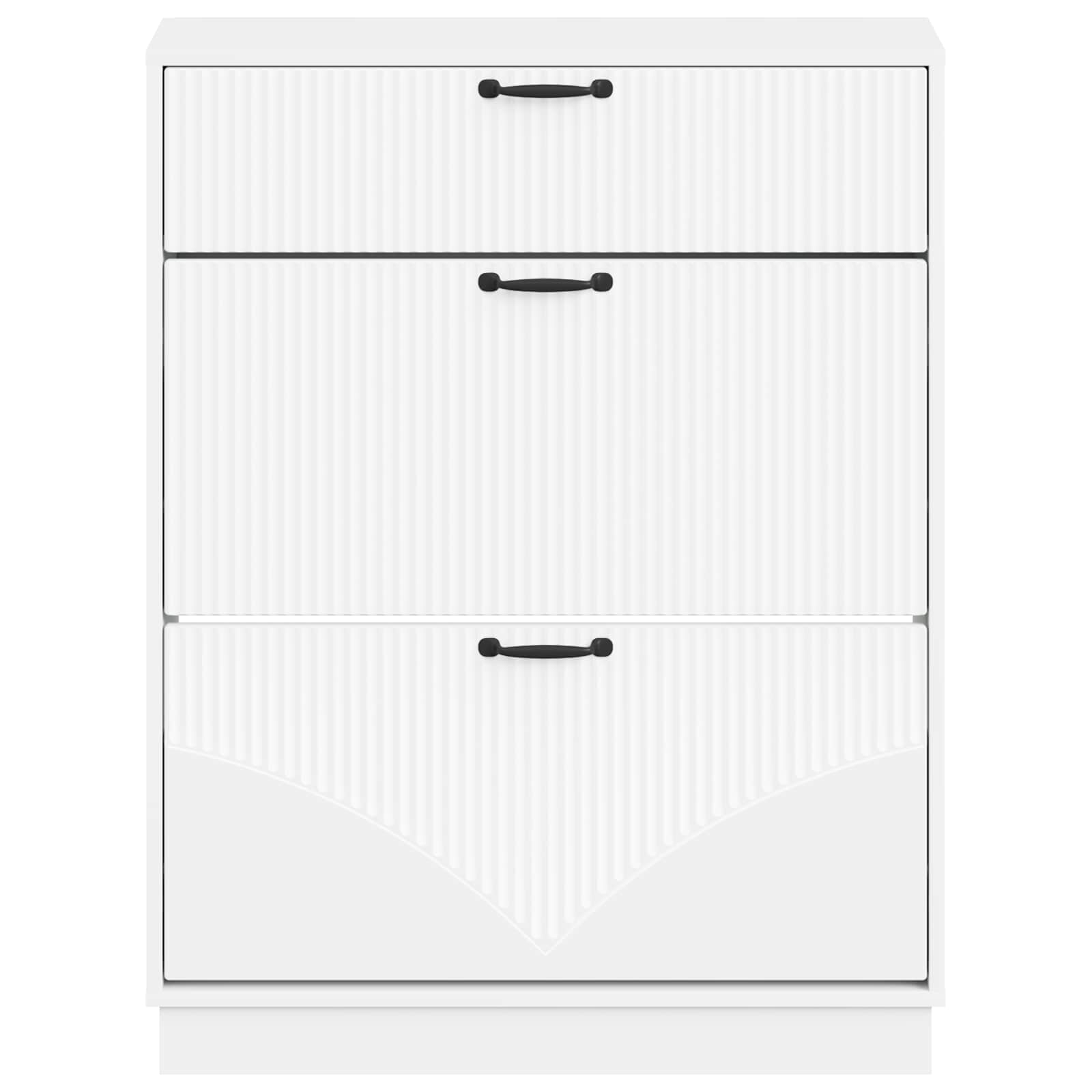 Schoenenkast HOORN 78 x 24 x 100 cm Bewerkt hout Wit is nu te koop bij PeponiXL, paradijselijk wonen!