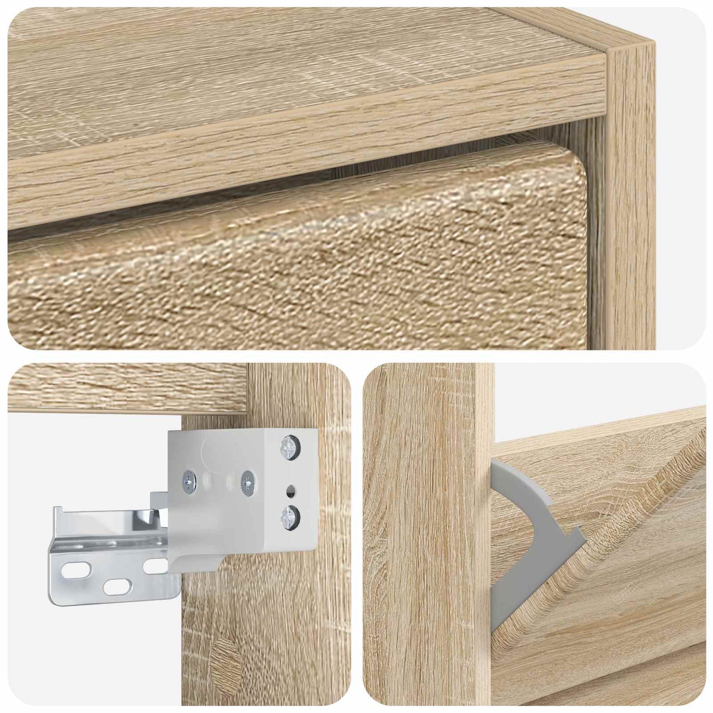Wandgemonteerde Schoenkast BREDA 71 x 17 x 86 cm Bewerkt hout is nu te koop bij PeponiXL, paradijselijk wonen!