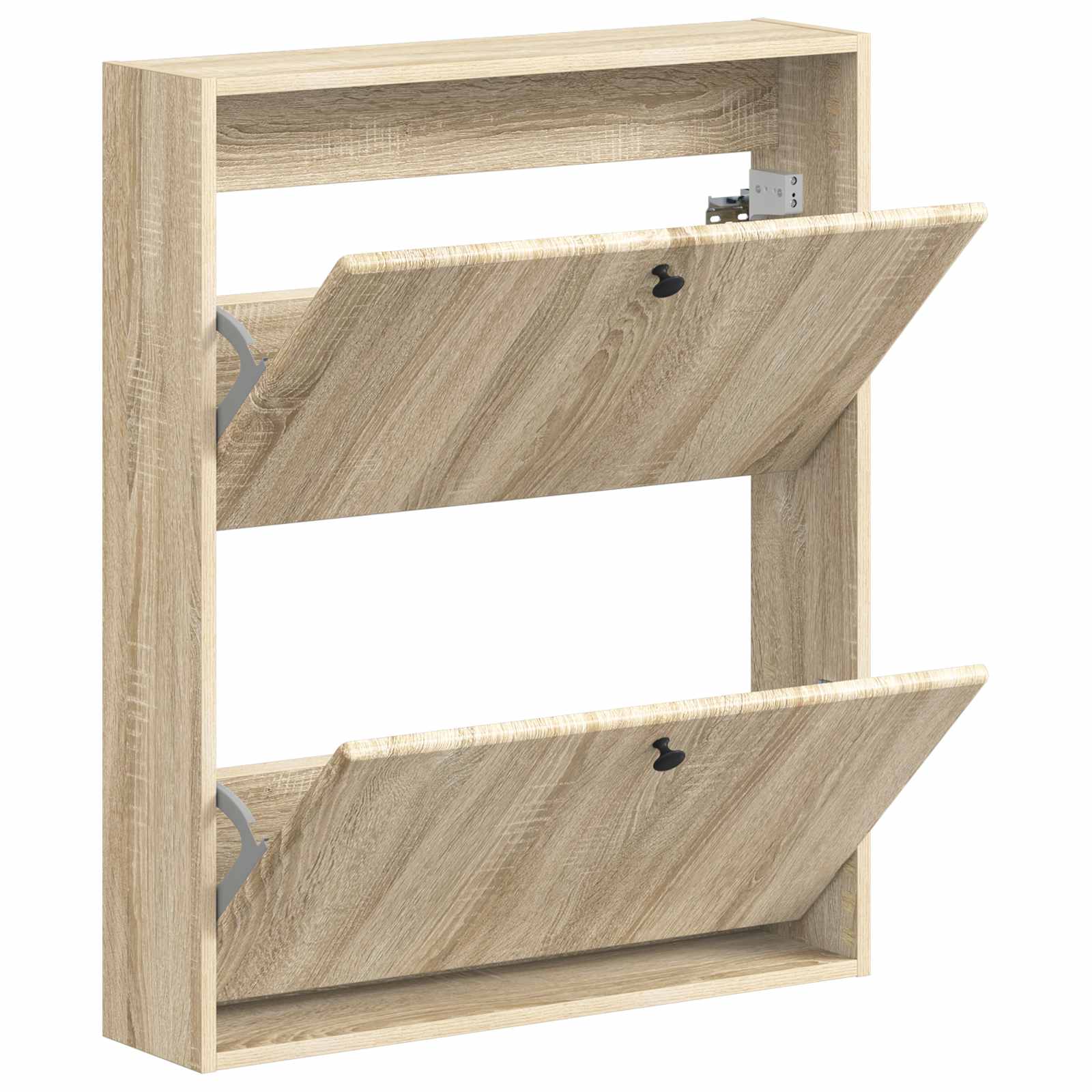 Wandgemonteerde Schoenkast BREDA 71 x 17 x 86 cm Bewerkt hout is nu te koop bij PeponiXL, paradijselijk wonen!
