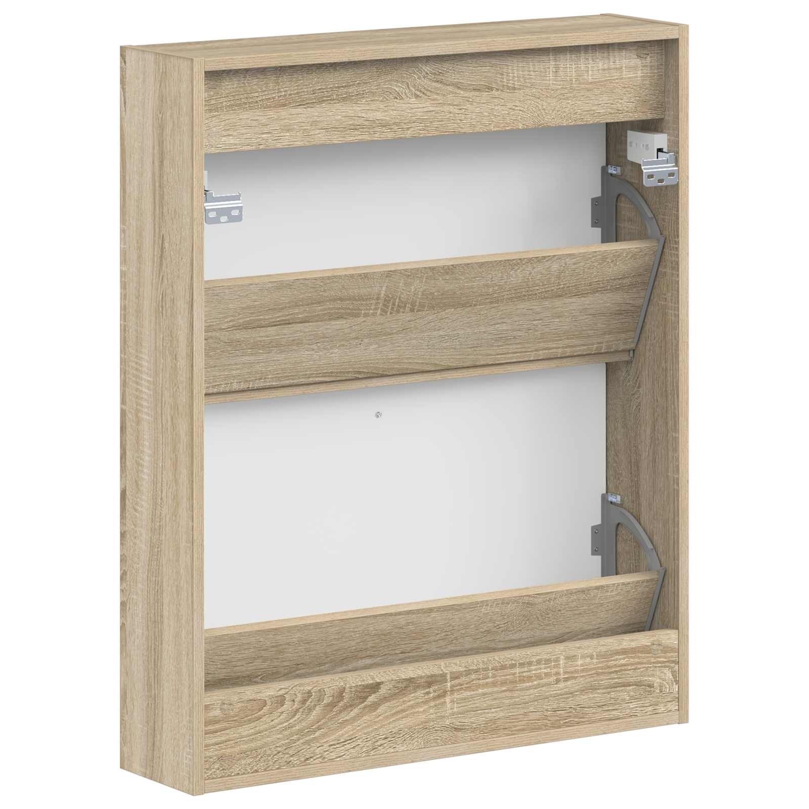 Wandgemonteerde Schoenkast BREDA 71 x 17 x 86 cm Bewerkt hout is nu te koop bij PeponiXL, paradijselijk wonen!