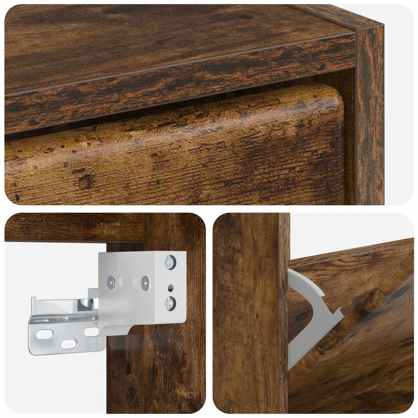Wandgemonteerde Schoenkast BREDA 71 x 17 x 86 cm Bewerkt hout is nu te koop bij PeponiXL, paradijselijk wonen!