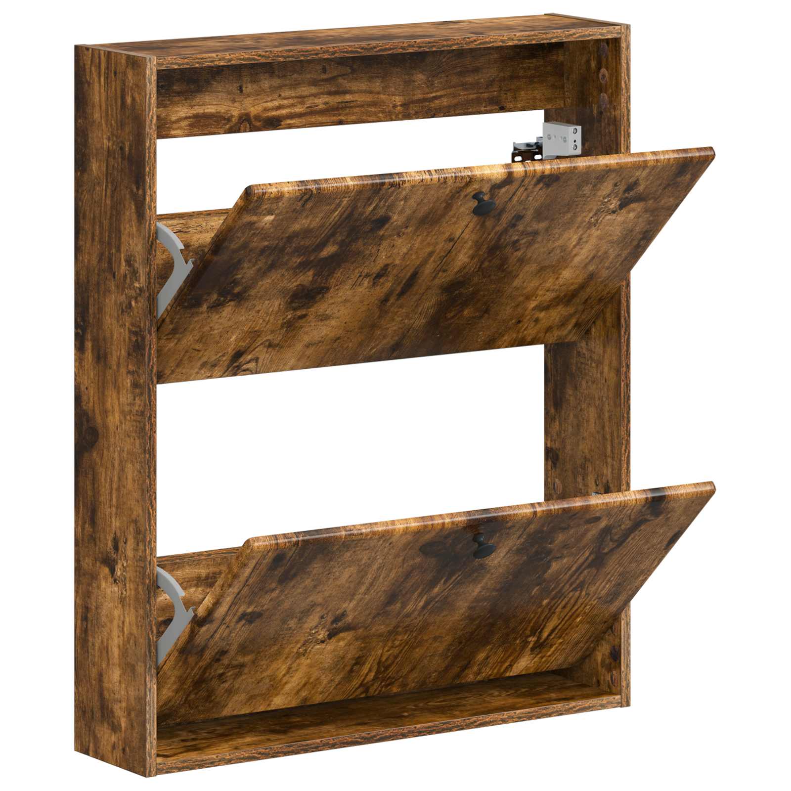 Wandgemonteerde Schoenkast BREDA 71 x 17 x 86 cm Bewerkt hout is nu te koop bij PeponiXL, paradijselijk wonen!