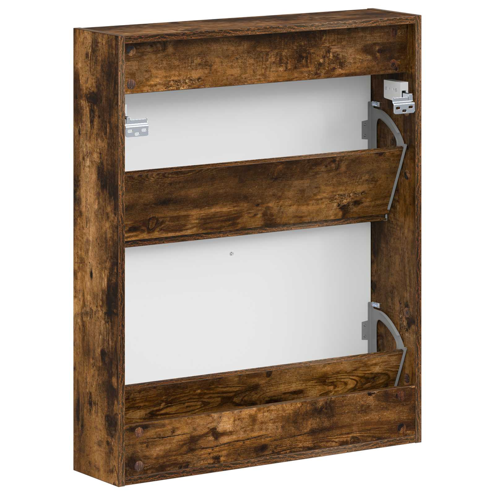 Wandgemonteerde Schoenkast BREDA 71 x 17 x 86 cm Bewerkt hout is nu te koop bij PeponiXL, paradijselijk wonen!