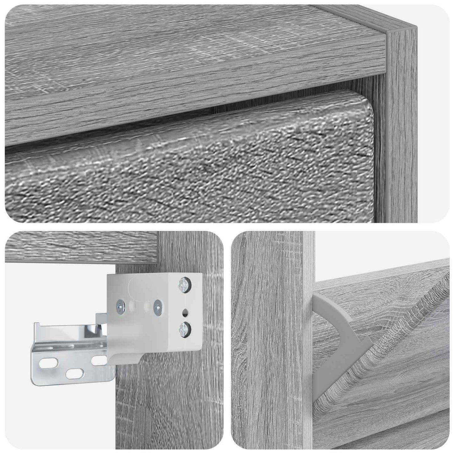 Wandgemonteerde Schoenkast BREDA 71 x 17 x 86 cm Bewerkt hout is nu te koop bij PeponiXL, paradijselijk wonen!