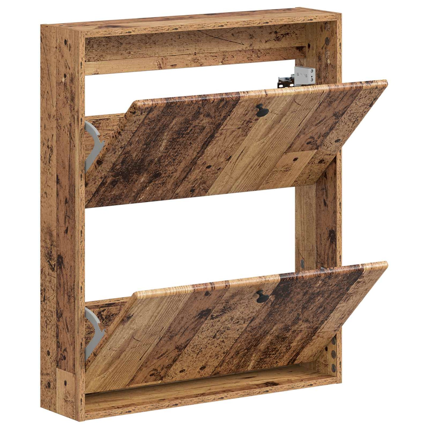 Wandgemonteerde Schoenkast BREDA 71 x 17 x 86 cm Bewerkt hout is nu te koop bij PeponiXL, paradijselijk wonen!