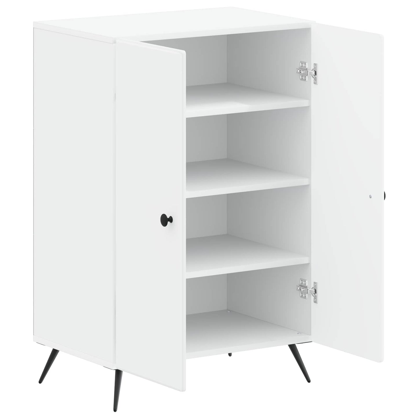 Schoenenkast BREDA 59,5 x 39,5 x 90 cm Bewerkt hout Wit is nu te koop bij PeponiXL, paradijselijk wonen!