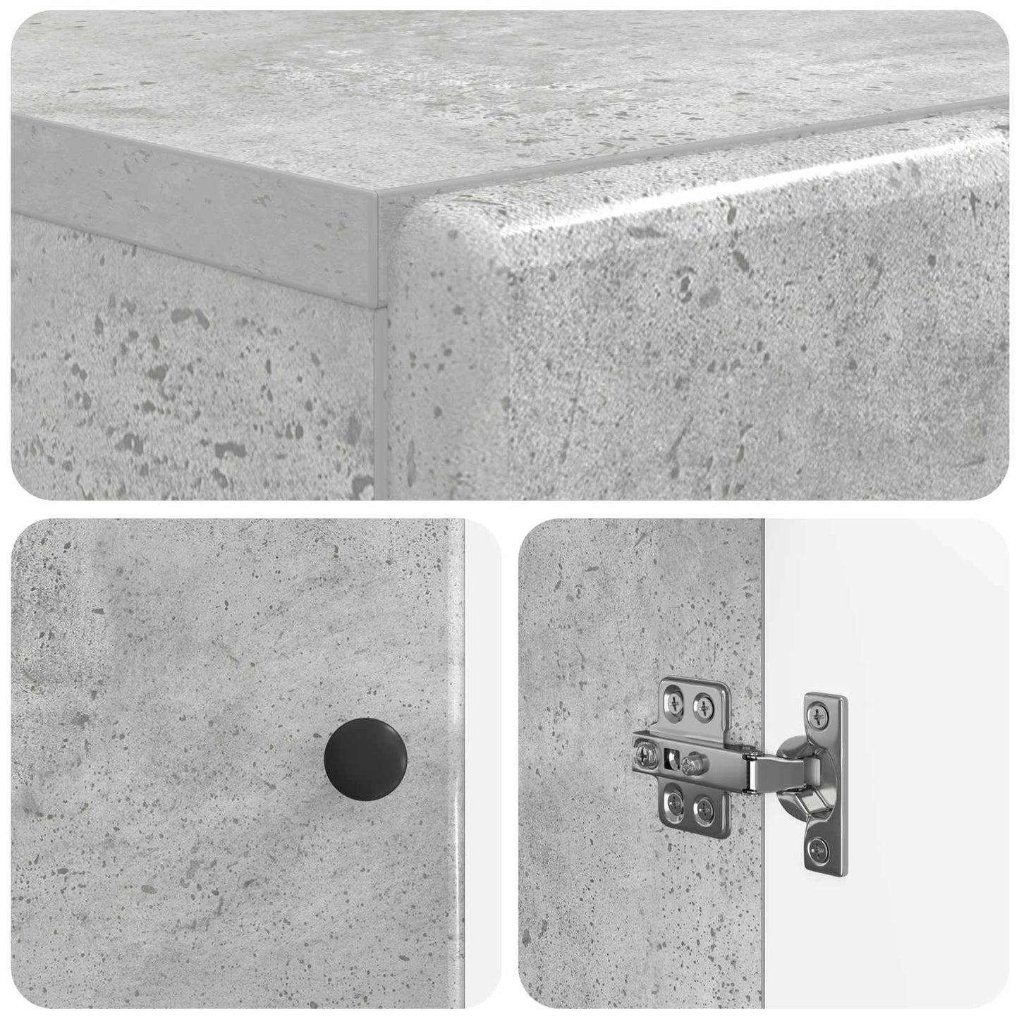 Schoenenkast BREDA 59,5 x 39,5 x 90 cm Bewerkt hout Betongrijs is nu te koop bij PeponiXL, paradijselijk wonen!