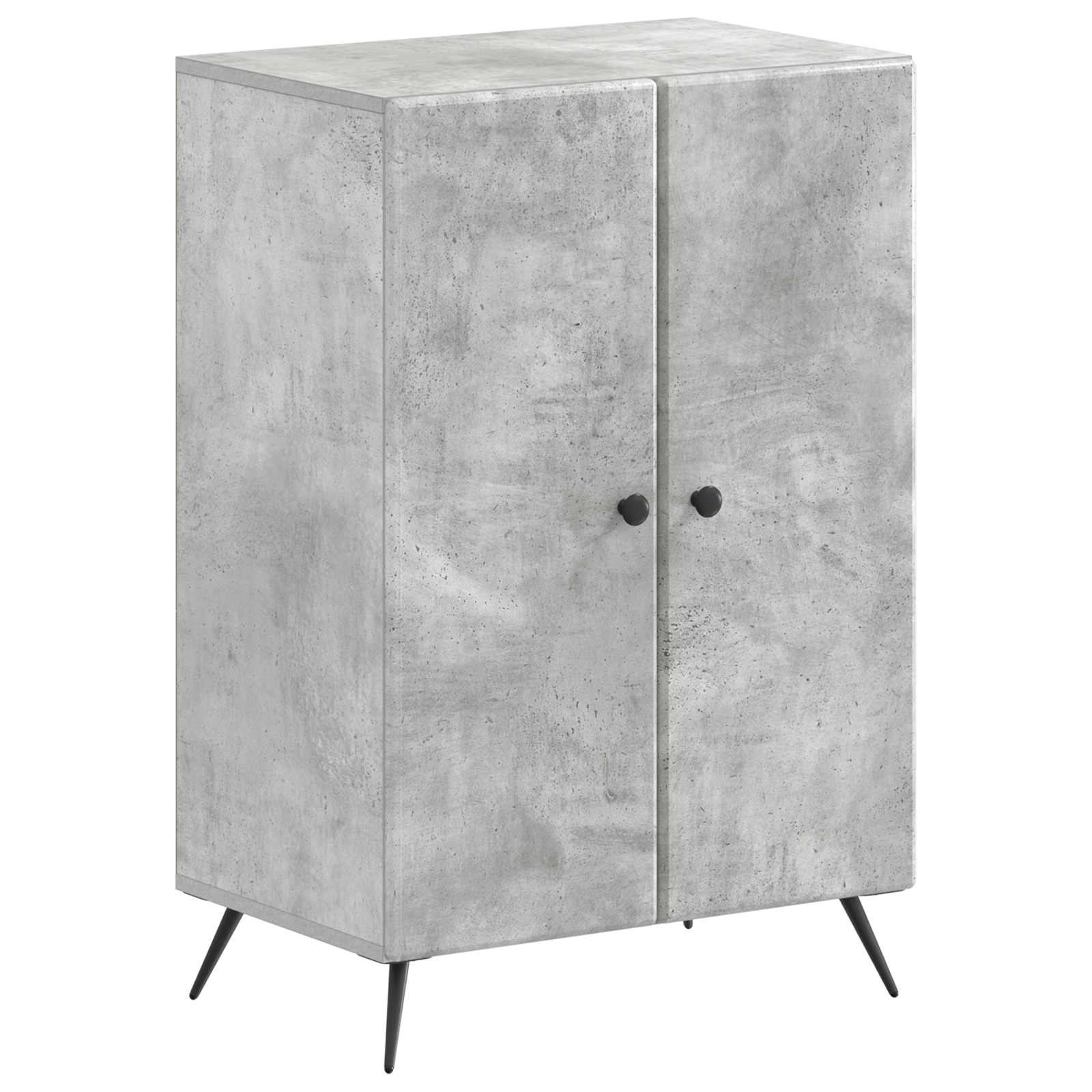 Schoenenkast BREDA 59,5 x 39,5 x 90 cm Bewerkt hout Betongrijs is nu te koop bij PeponiXL, paradijselijk wonen!