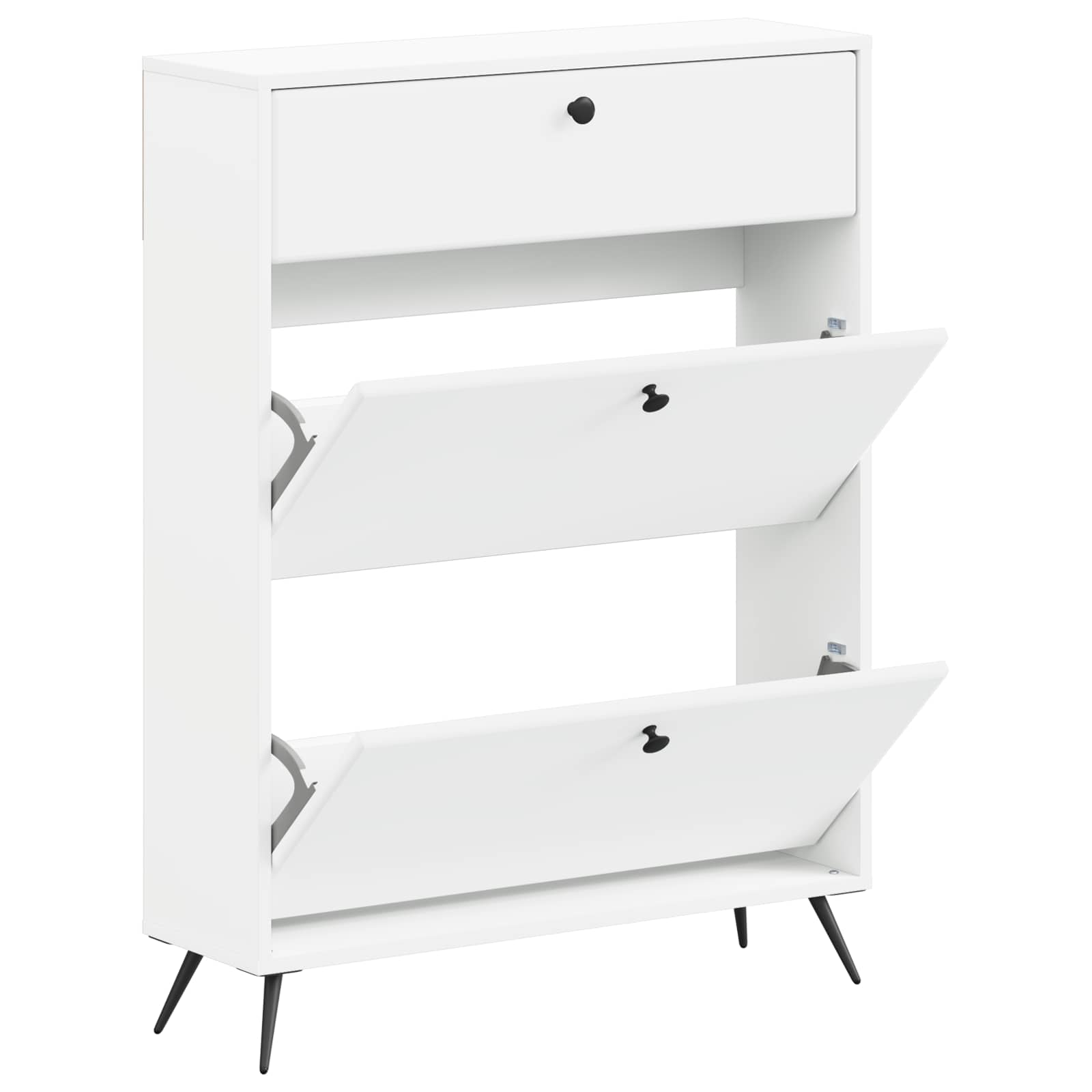 Schoenenkast BREDA 78 x 24 x 103 cm Bewerkt hout Wit is nu te koop bij PeponiXL, paradijselijk wonen!