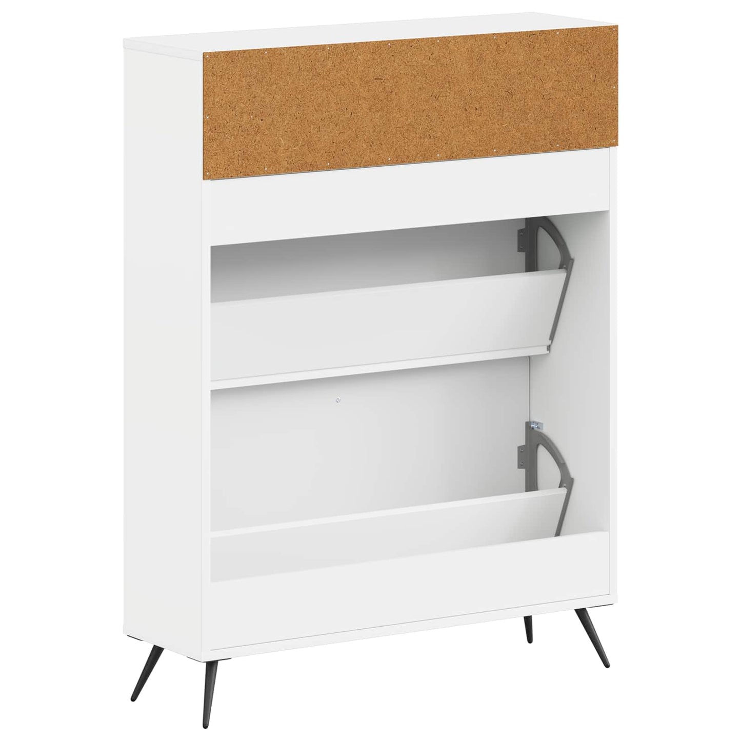 Schoenenkast BREDA 78 x 24 x 103 cm Bewerkt hout Wit is nu te koop bij PeponiXL, paradijselijk wonen!