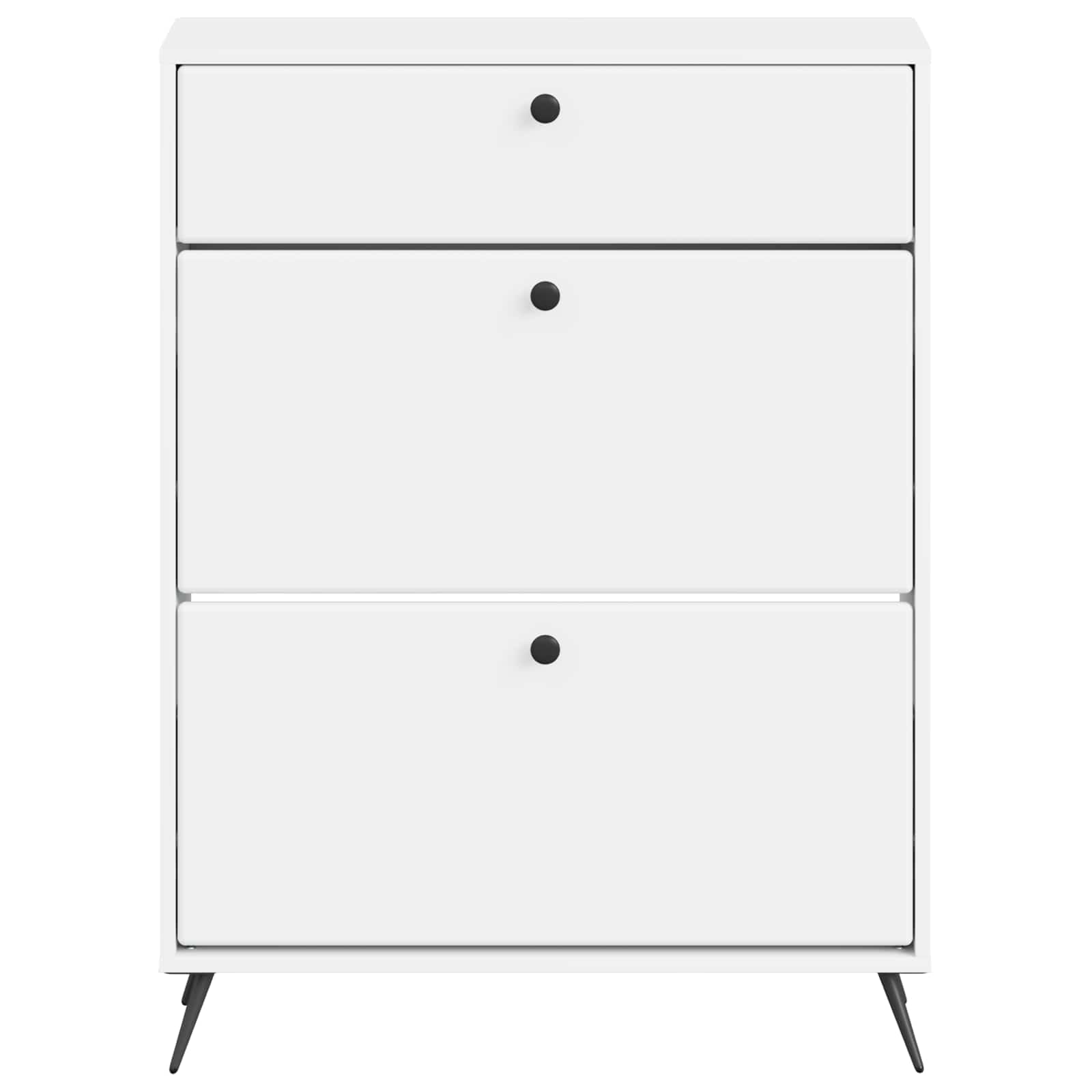Schoenenkast BREDA 78 x 24 x 103 cm Bewerkt hout Wit is nu te koop bij PeponiXL, paradijselijk wonen!