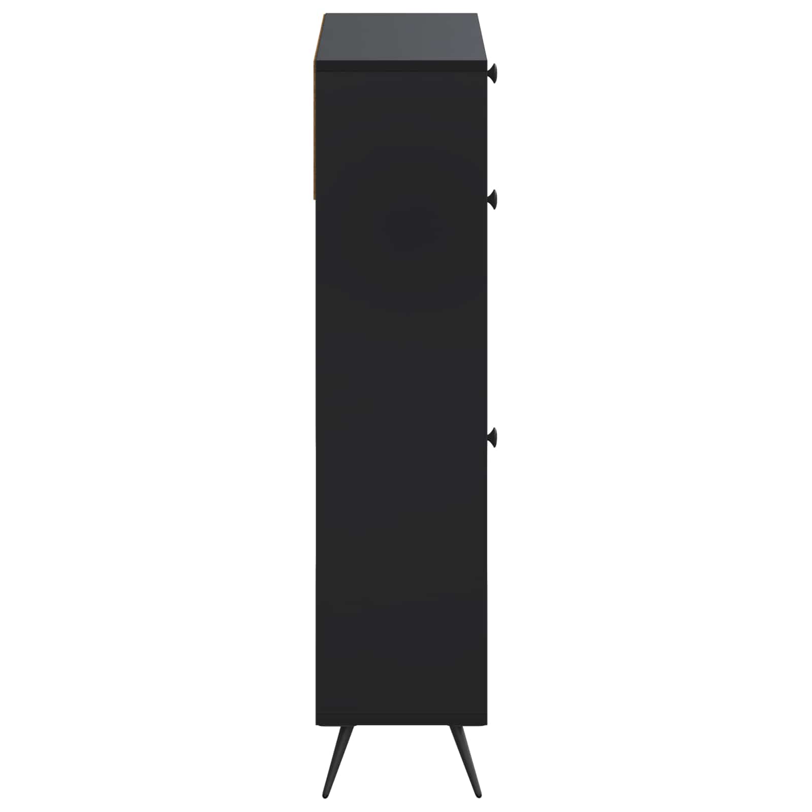Schoenenkast BREDA 78 x 24 x 103 cm Bewerkt hout Zwart is nu te koop bij PeponiXL, paradijselijk wonen!