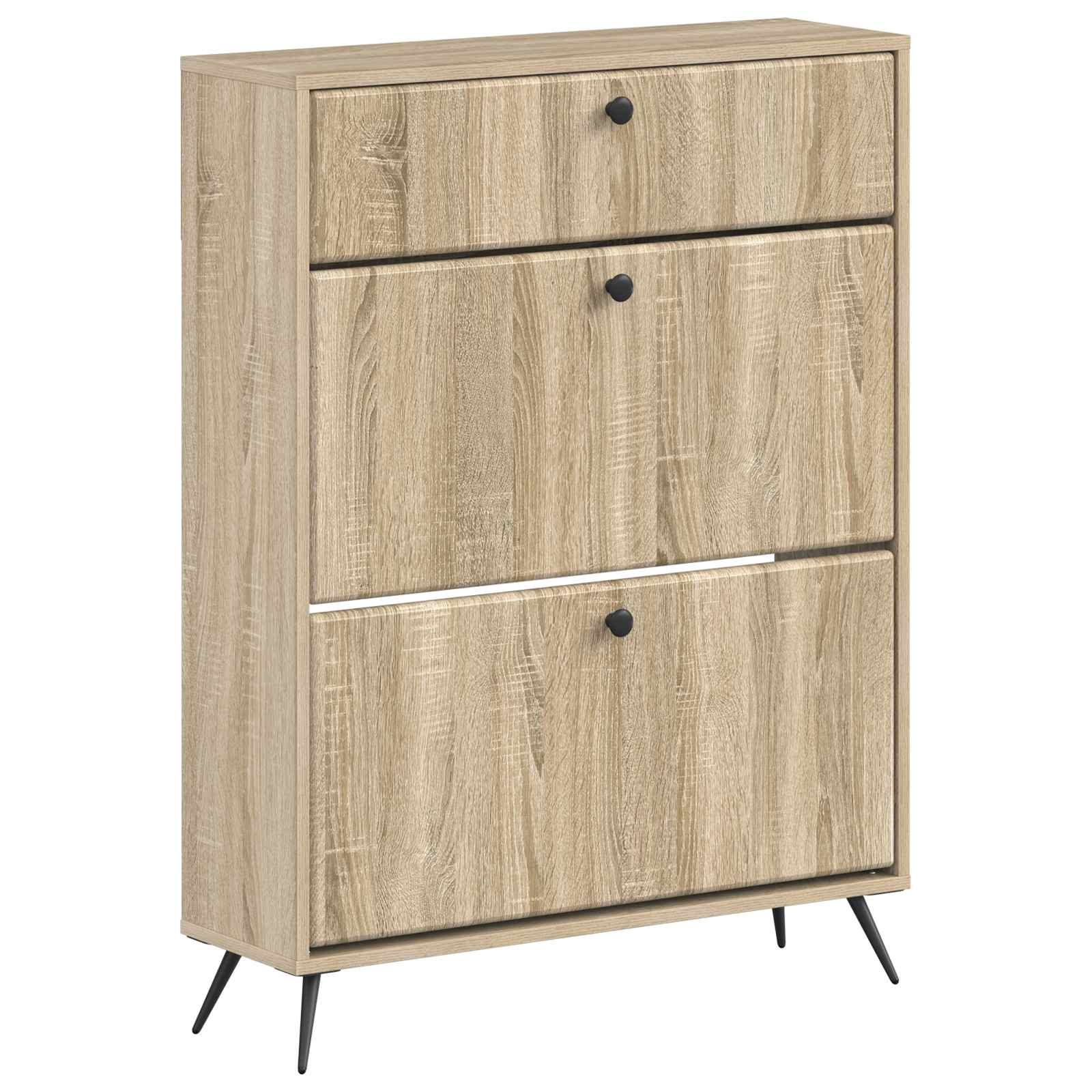 Schoenenkast BREDA 78 x 24 x 103 cm Bewerkt hout Sonoma Eiken is nu te koop bij PeponiXL, paradijselijk wonen!