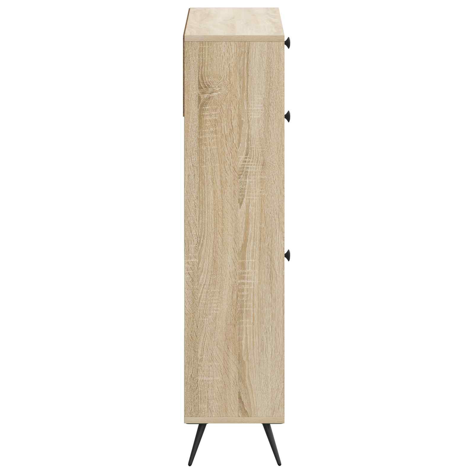 Schoenenkast BREDA 78 x 24 x 103 cm Bewerkt hout Sonoma Eiken is nu te koop bij PeponiXL, paradijselijk wonen!