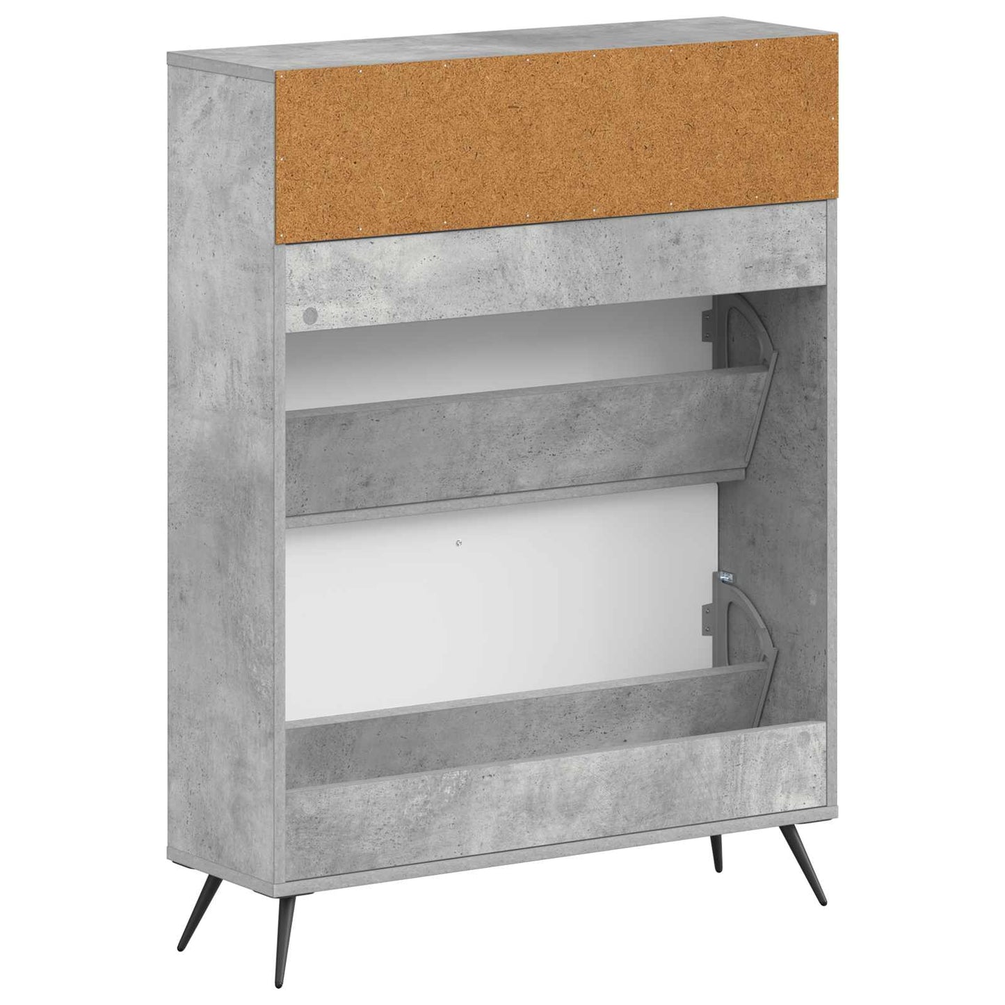 Schoenenkast BREDA 78 x 24 x 103 cm Bewerkt hout Betongrijs is nu te koop bij PeponiXL, paradijselijk wonen!