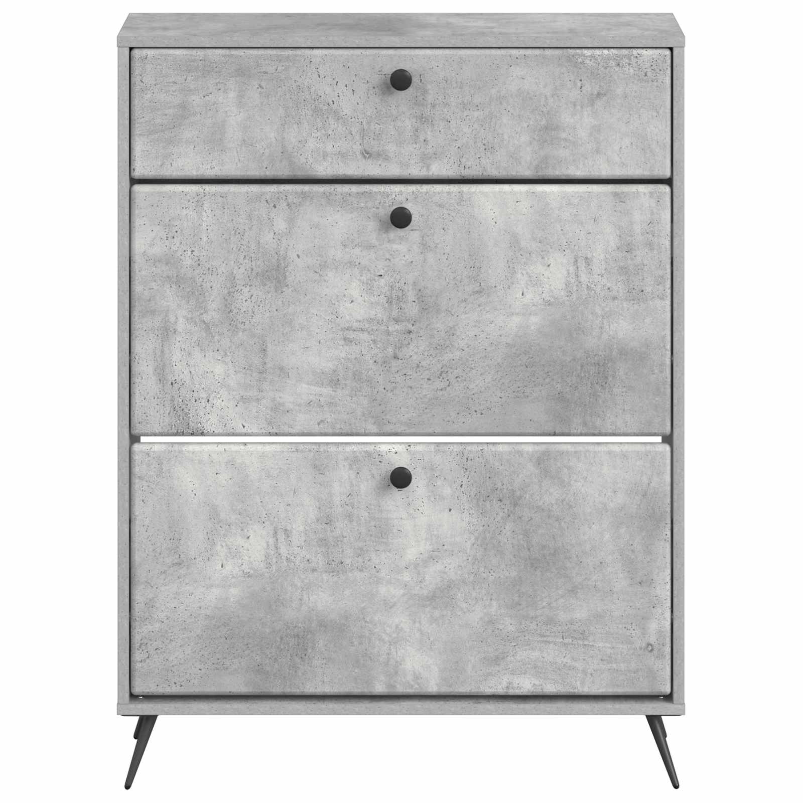 Schoenenkast BREDA 78 x 24 x 103 cm Bewerkt hout Betongrijs is nu te koop bij PeponiXL, paradijselijk wonen!