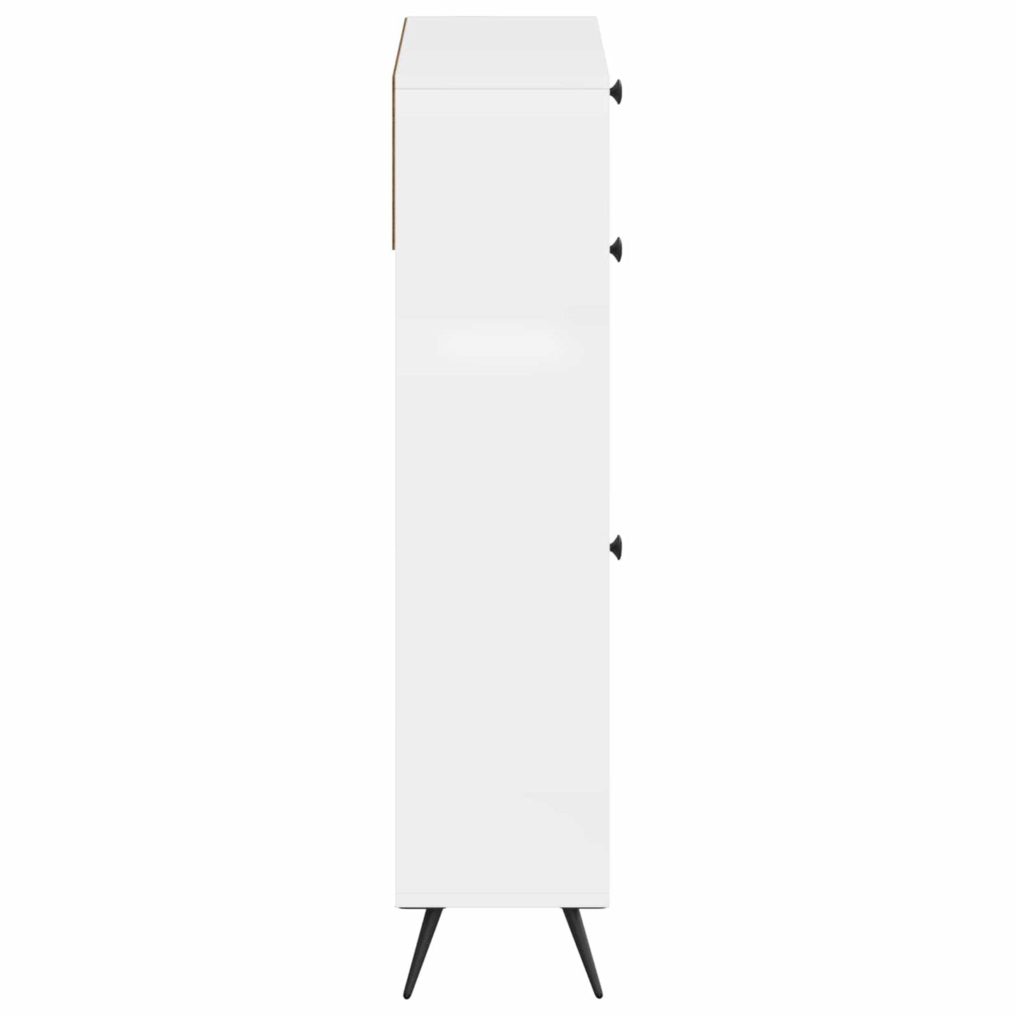 Schoenenkast BREDA 78 x 24 x 103 cm Bewerkt hout Hoogglans Wit is nu te koop bij PeponiXL, paradijselijk wonen!