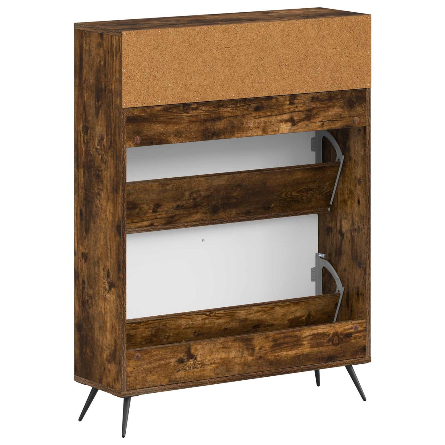 Schoenenkast BREDA 78 x 24 x 103 cm Bewerkt hout Gerookt eiken is nu te koop bij PeponiXL, paradijselijk wonen!