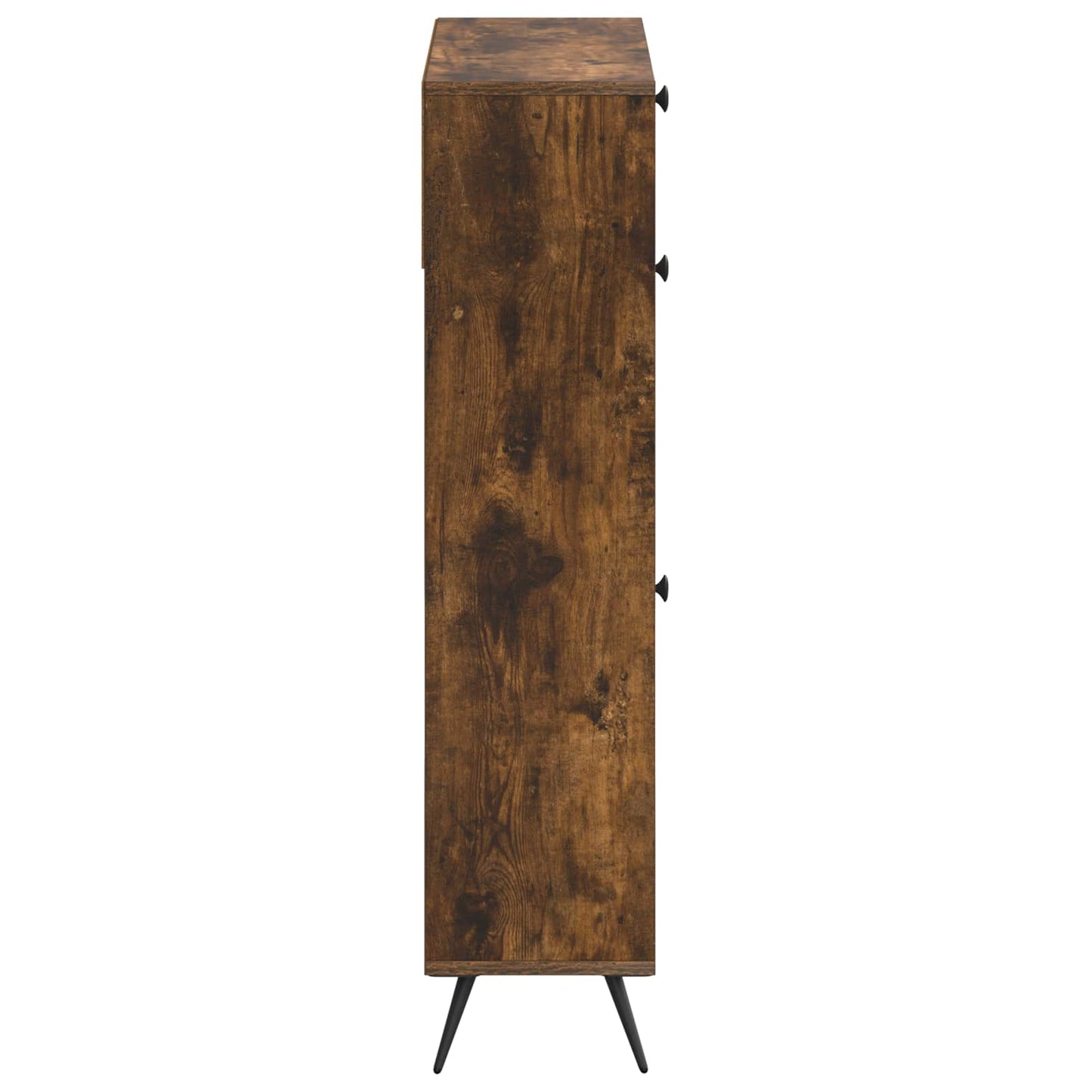 Schoenenkast BREDA 78 x 24 x 103 cm Bewerkt hout Gerookt eiken is nu te koop bij PeponiXL, paradijselijk wonen!