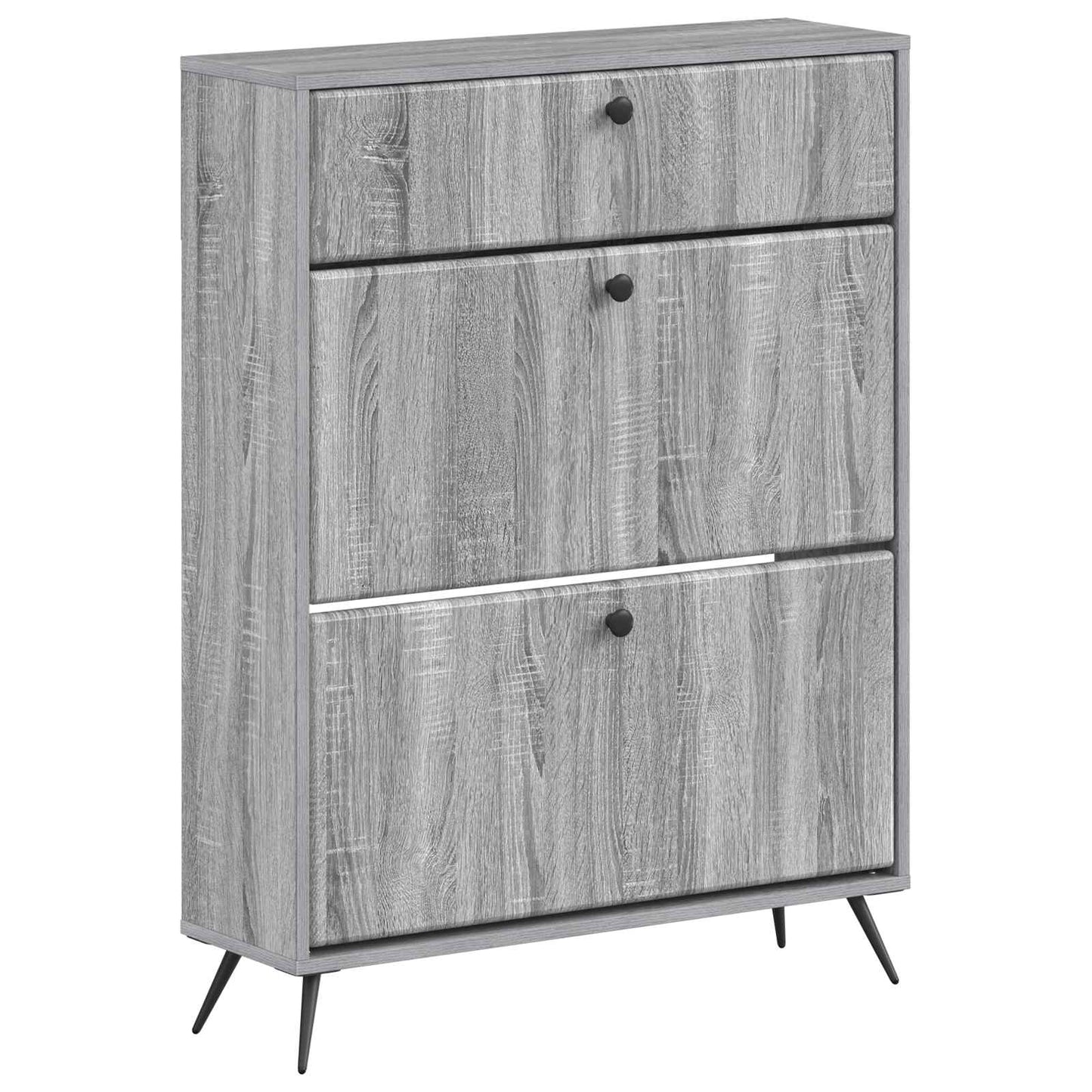 Schoenenkast BREDA 78 x 24 x 103 cm Bewerkt hout Grijs Sonoma is nu te koop bij PeponiXL, paradijselijk wonen!