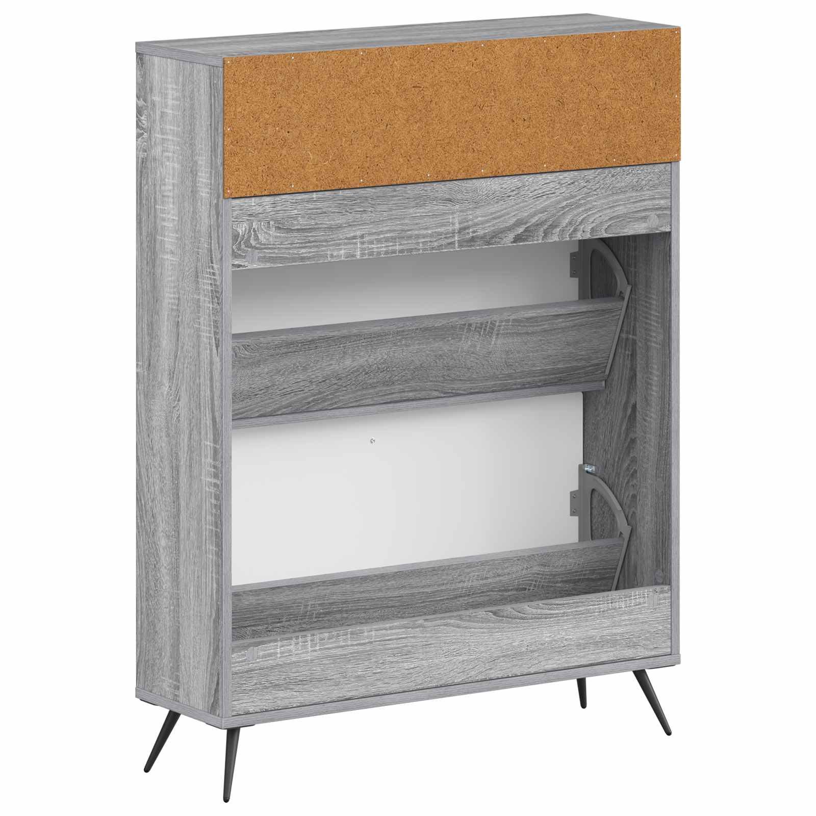 Schoenenkast BREDA 78 x 24 x 103 cm Bewerkt hout Grijs Sonoma is nu te koop bij PeponiXL, paradijselijk wonen!