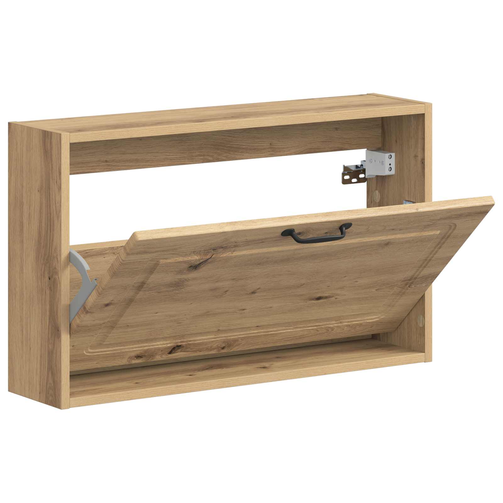 Wandgemonteerde Schoenkast UTRECHT 71 x 17 x 43 cm Bewerkt hout is nu te koop bij PeponiXL, paradijselijk wonen!